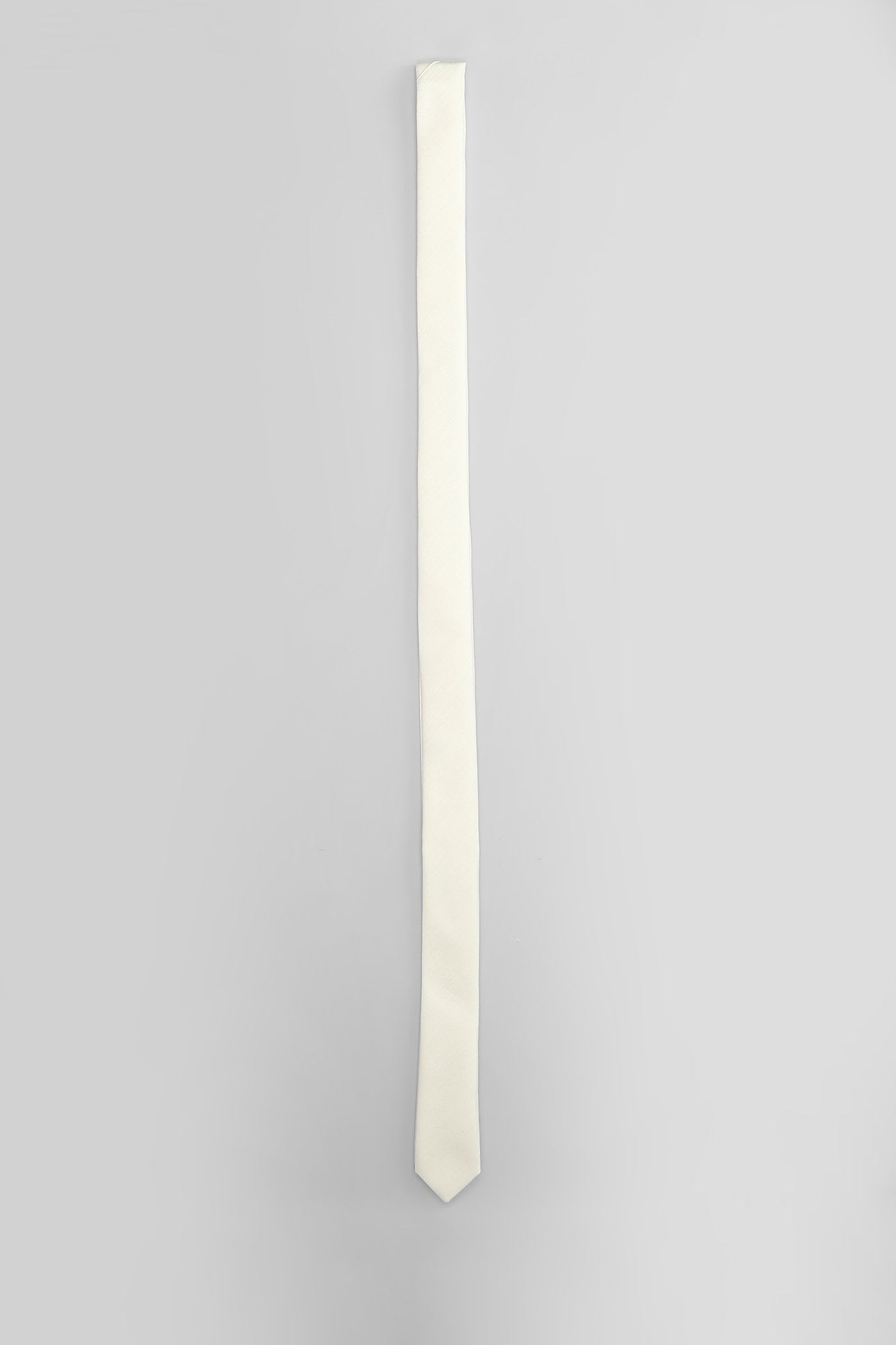 Lardini Tie In White Silk
