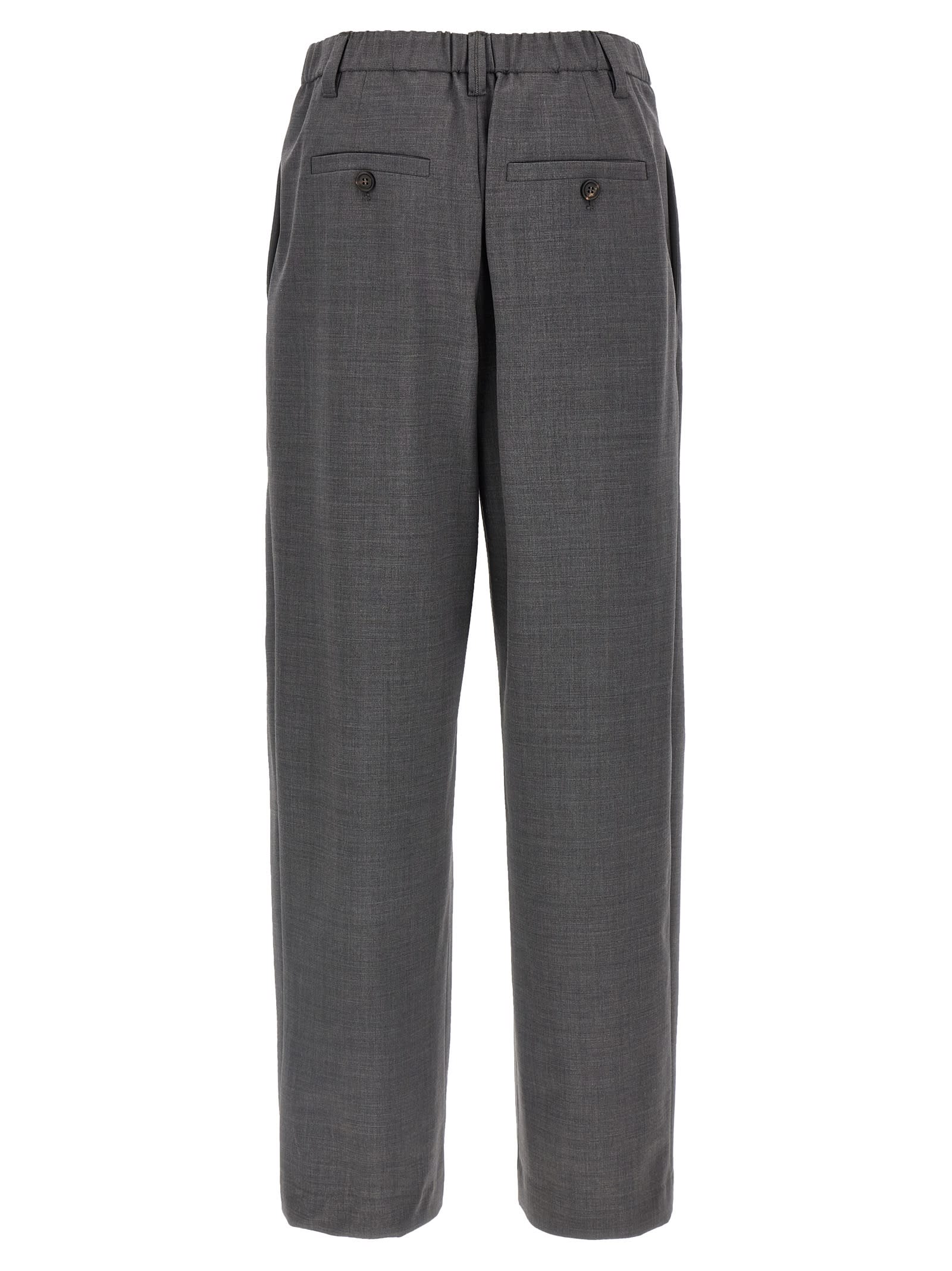 Brunello Cucinelli Sartorial Baggy Pants Gray