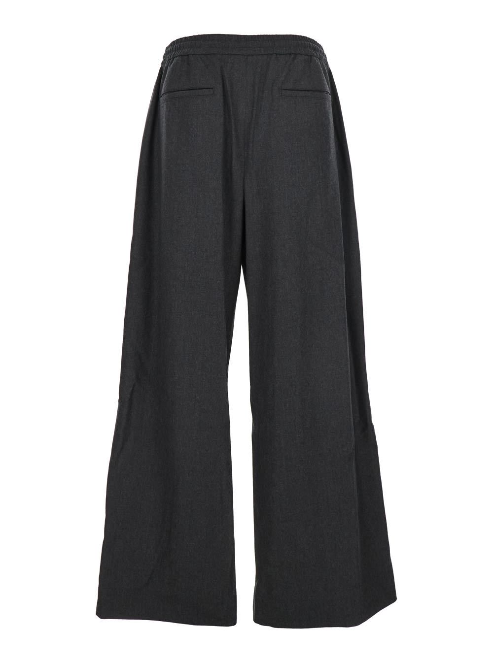 Juunj Grey Wool Pleated Trousers In Gray