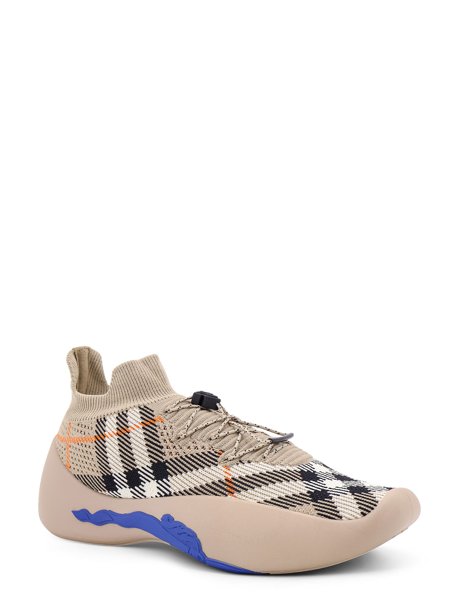 Shop Burberry Neptune Sneakers In Beige