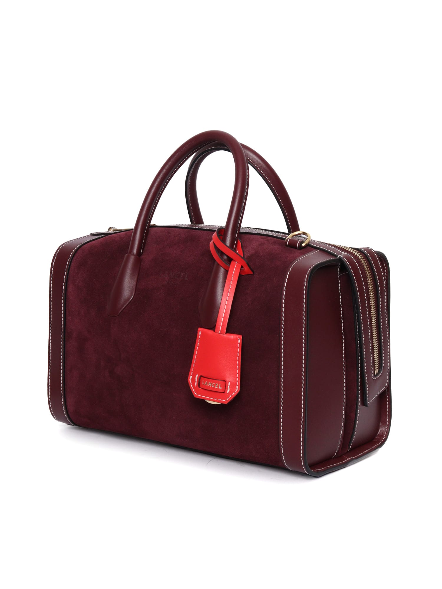 Lancel Borsa Da Bowling M In Burgundy