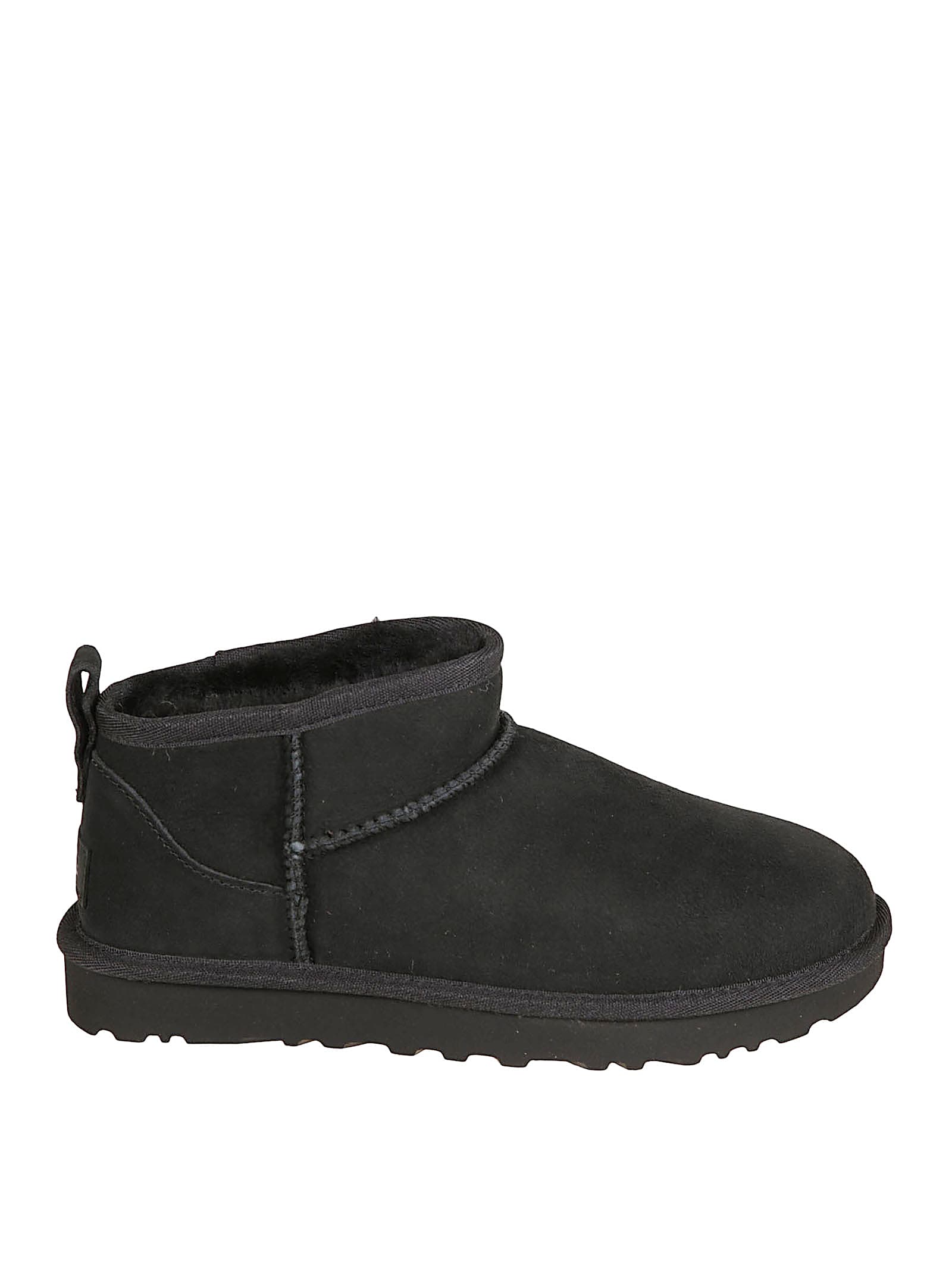 Ugg Classic Ultra Mini Suede Boots For Woman In Black