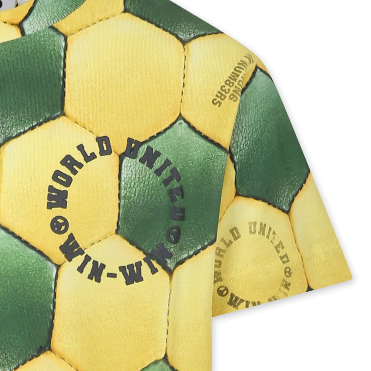 Molo Yellow T-shirt For Boy With Football Print In Yellow