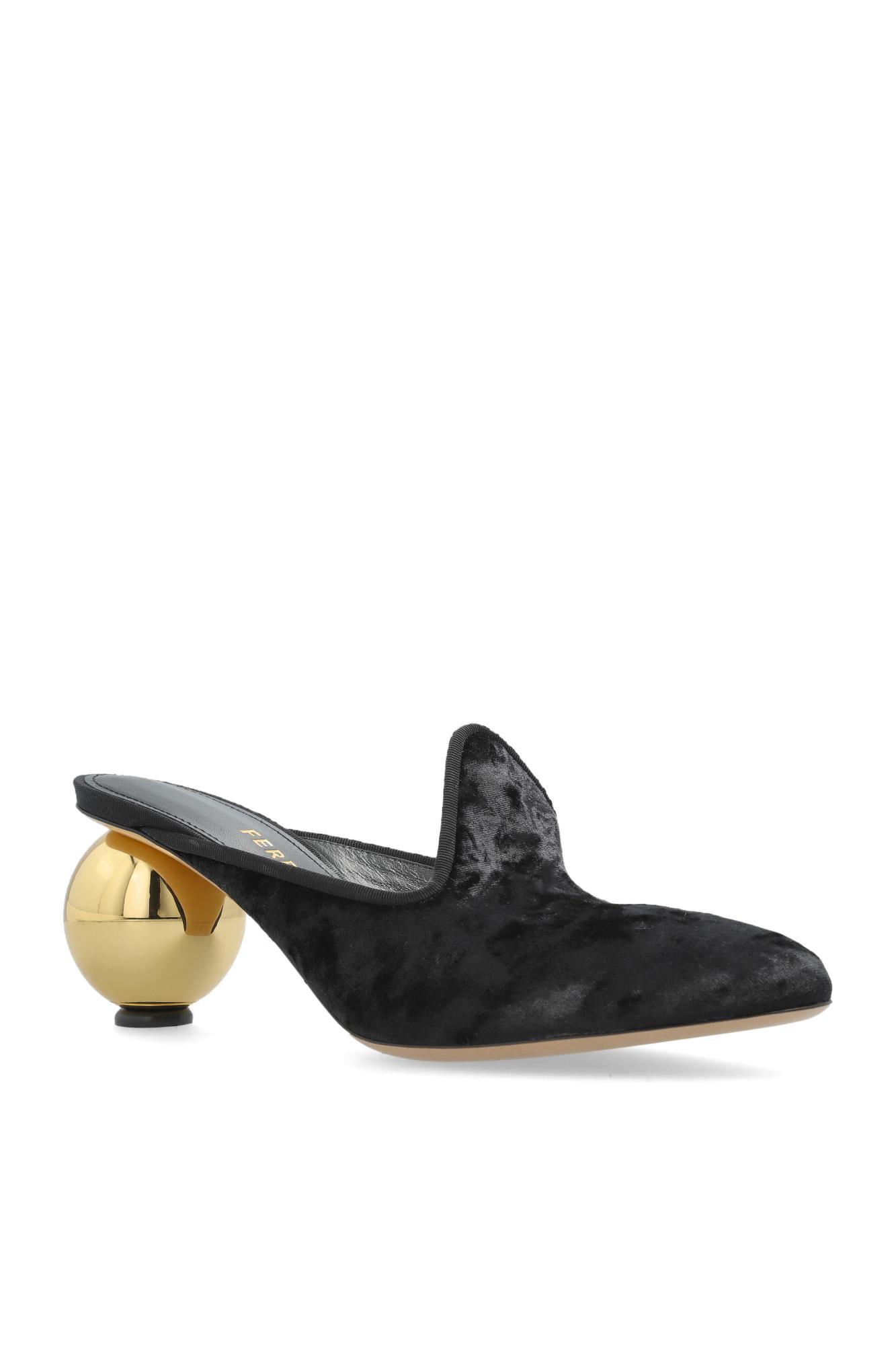 Ferragamo Heeled Mules Tasha In Black