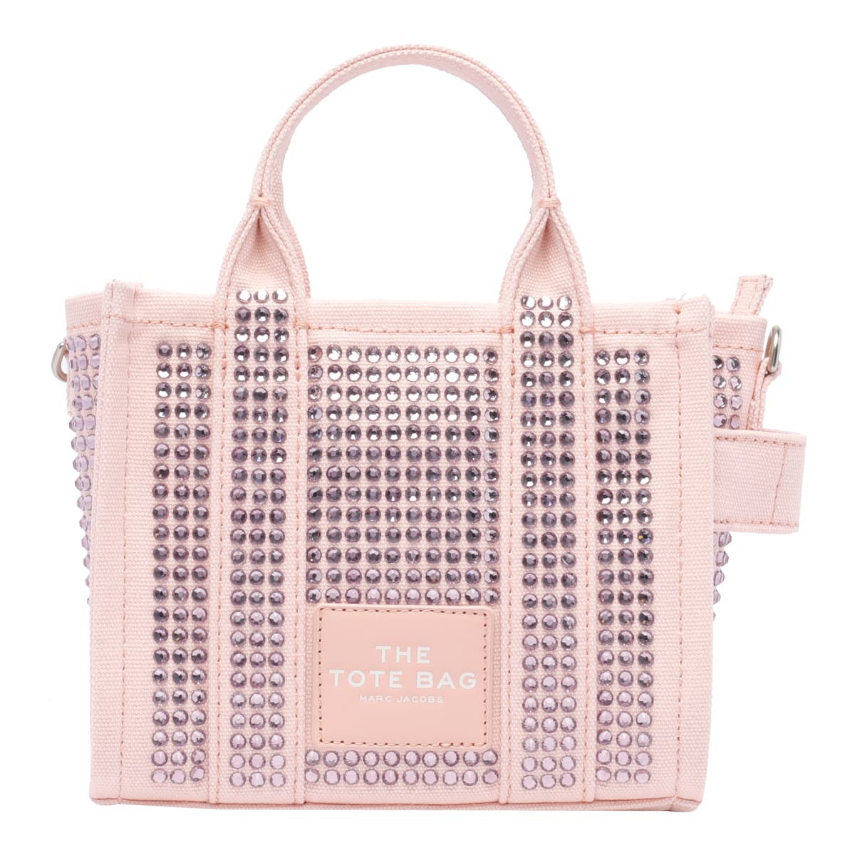 Shop Marc Jacobs The Crystal Canvas Crossbody Tote Bag In Pink