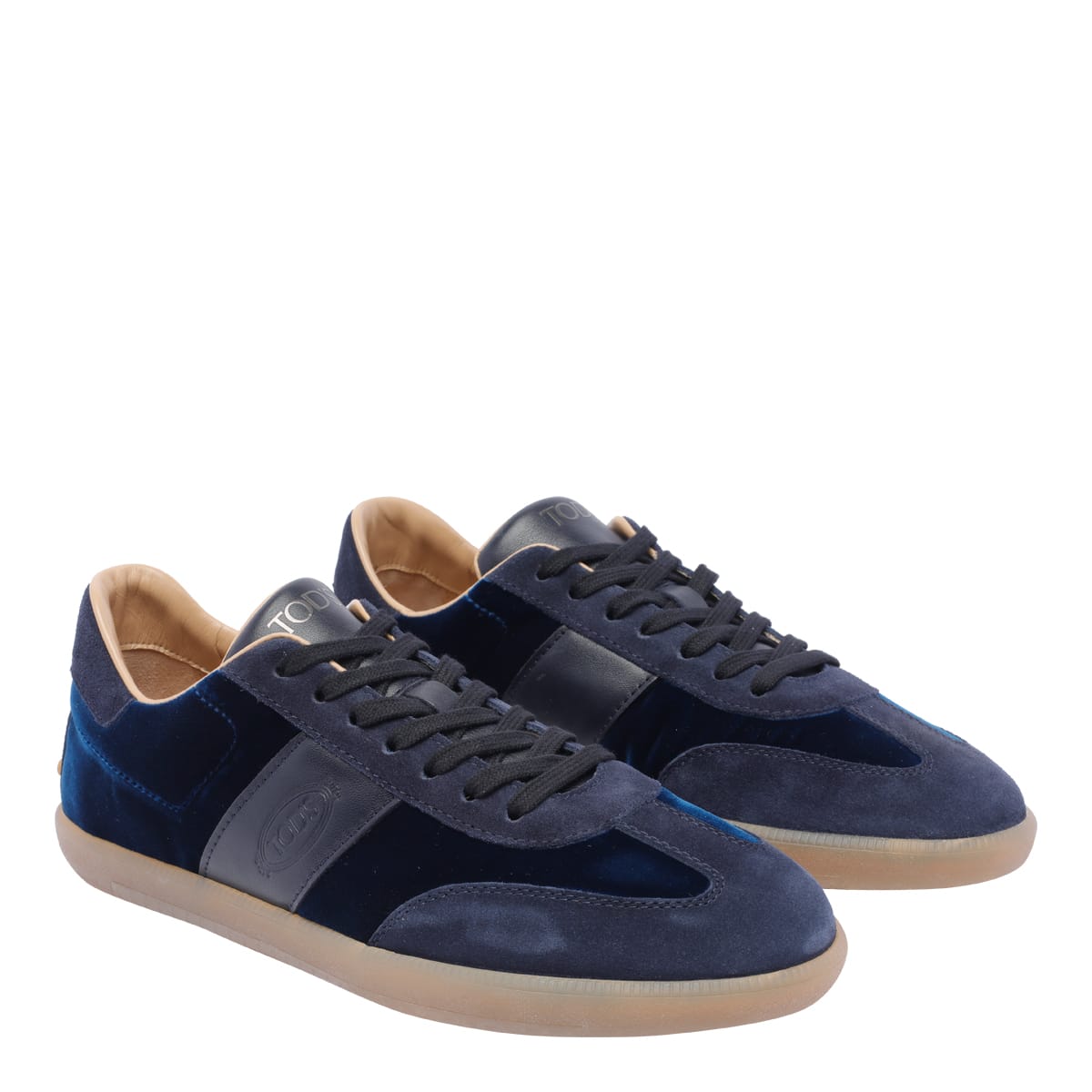 Shop Tod's Tabs Sneakers In Blue