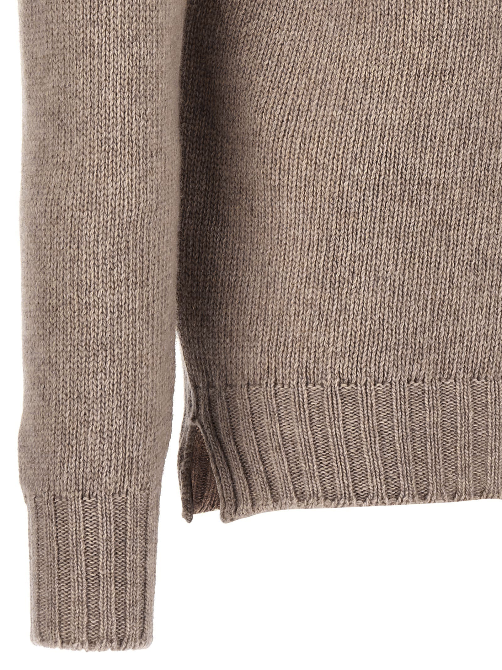Ma'ry'ya Ribbed Cashmere Blend Turtleneck Sweater In Brown