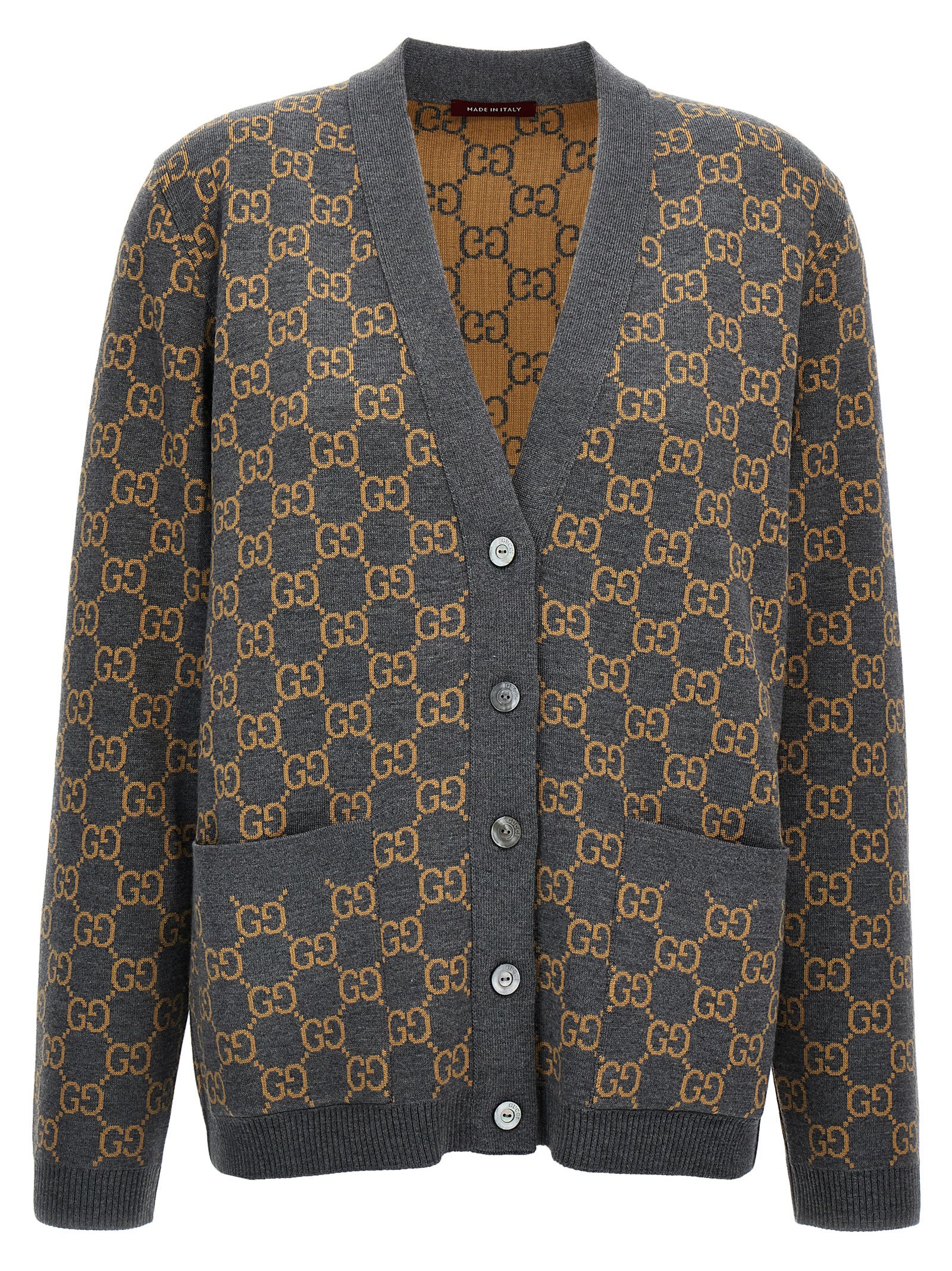 Shop Gucci Gg Reversible Cardigan In Multicolor