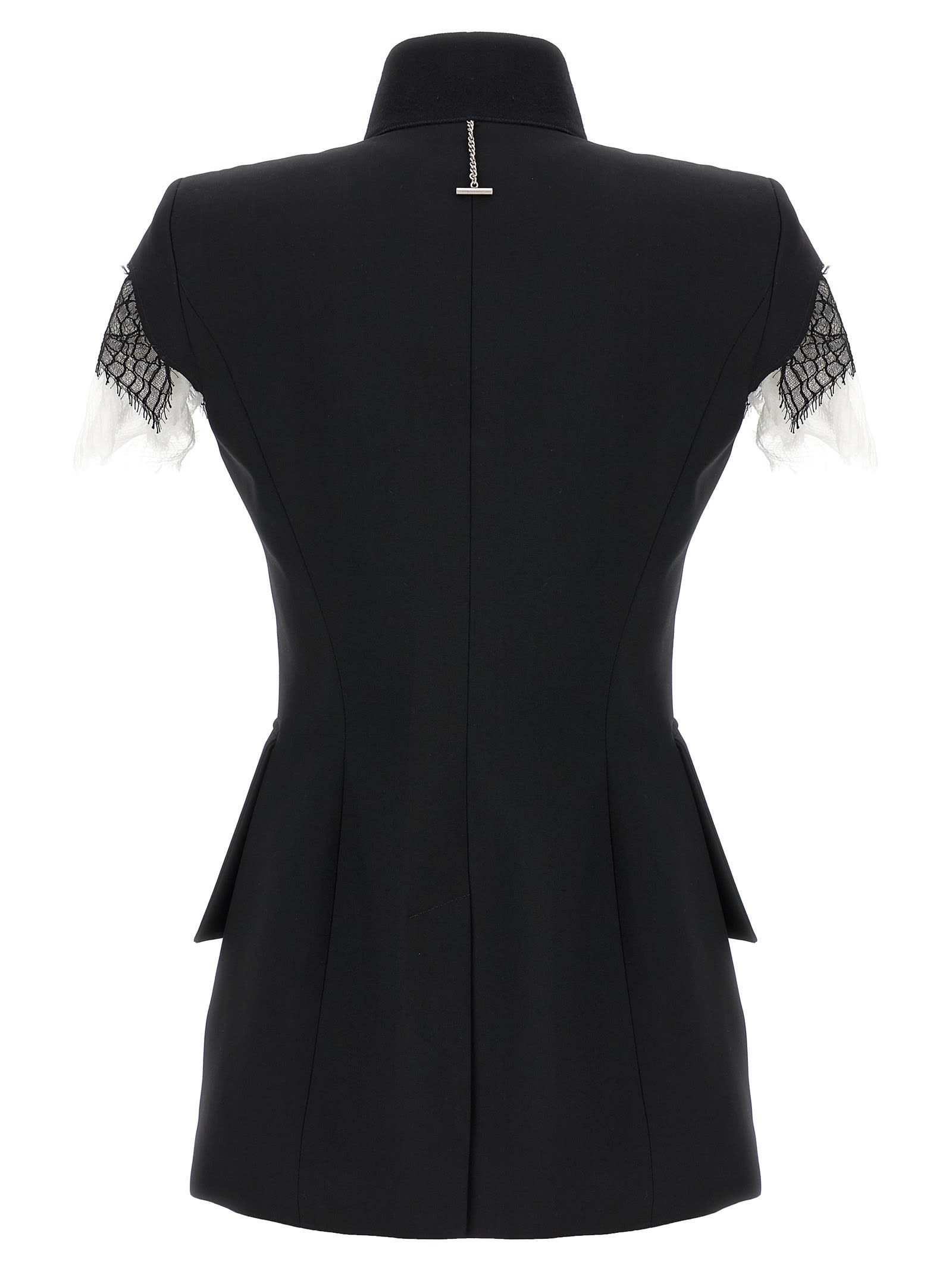 Shop Alexander Mcqueen Lace Detail Blazer