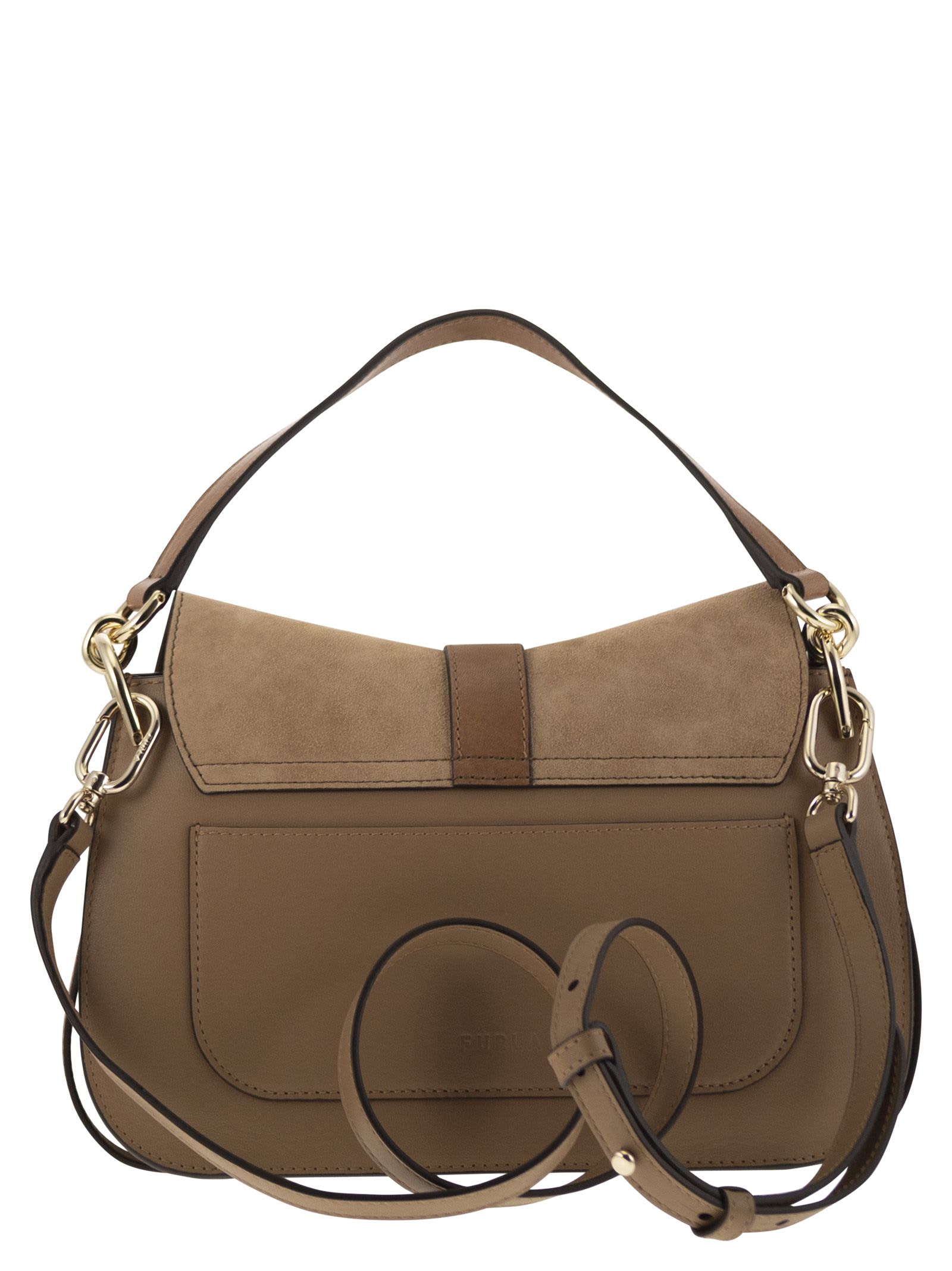 Shop Furla Flow M - Cross Body Bag In Sand