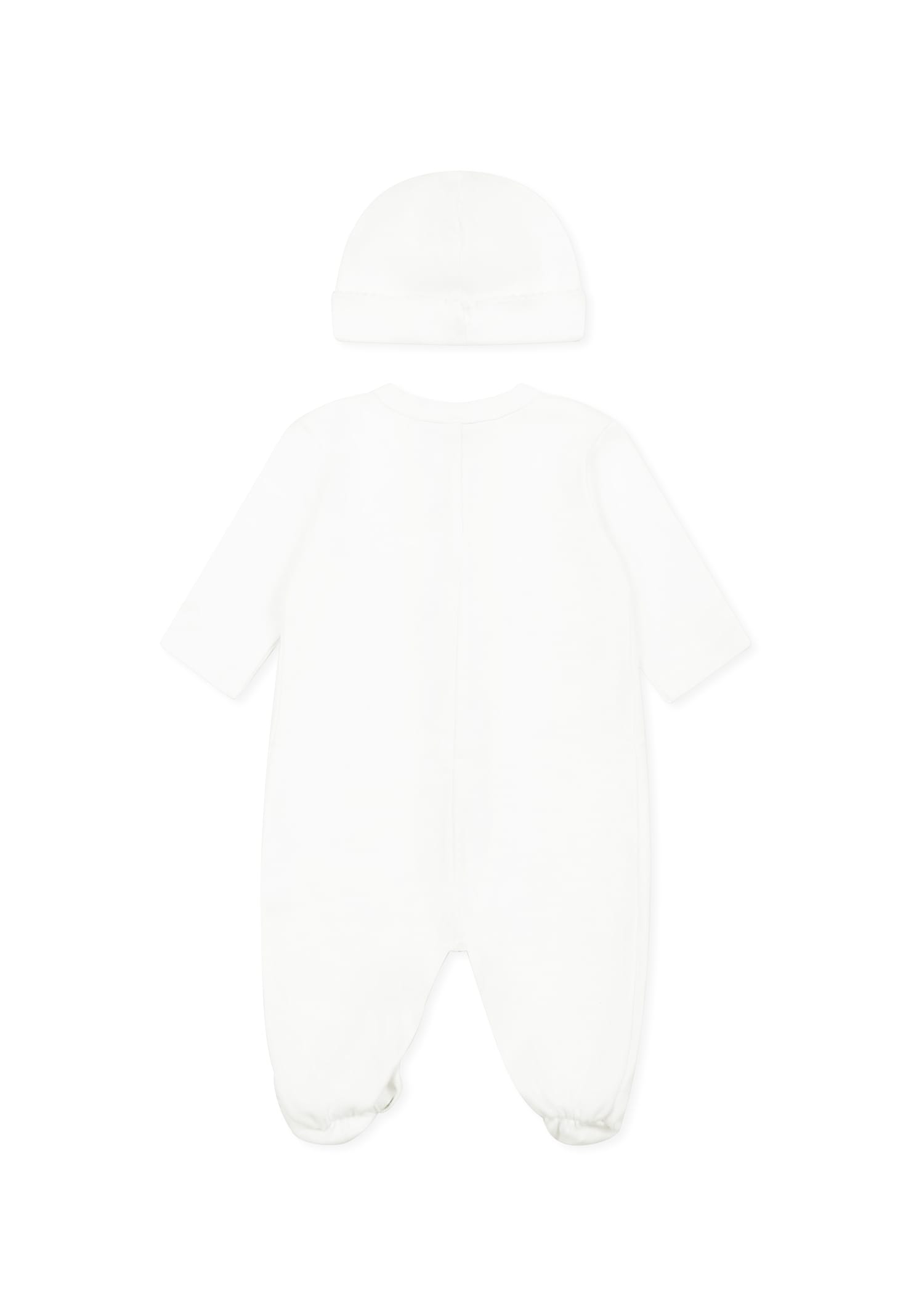 Shop Chloé White Babygrow Set For Baby Girl With Logo
