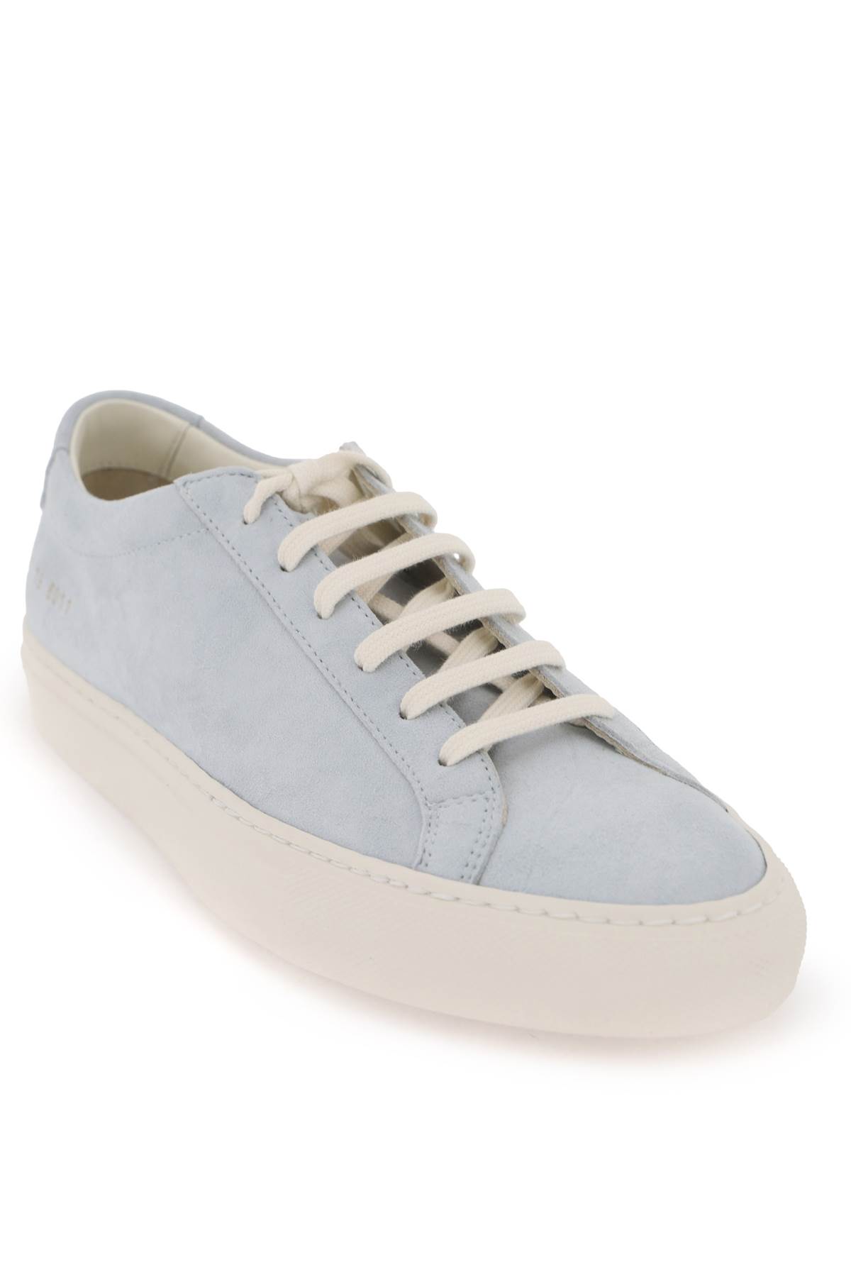 Shop Common Projects Suede Original Achilles Sneakers In Baby Blue (light Blue)