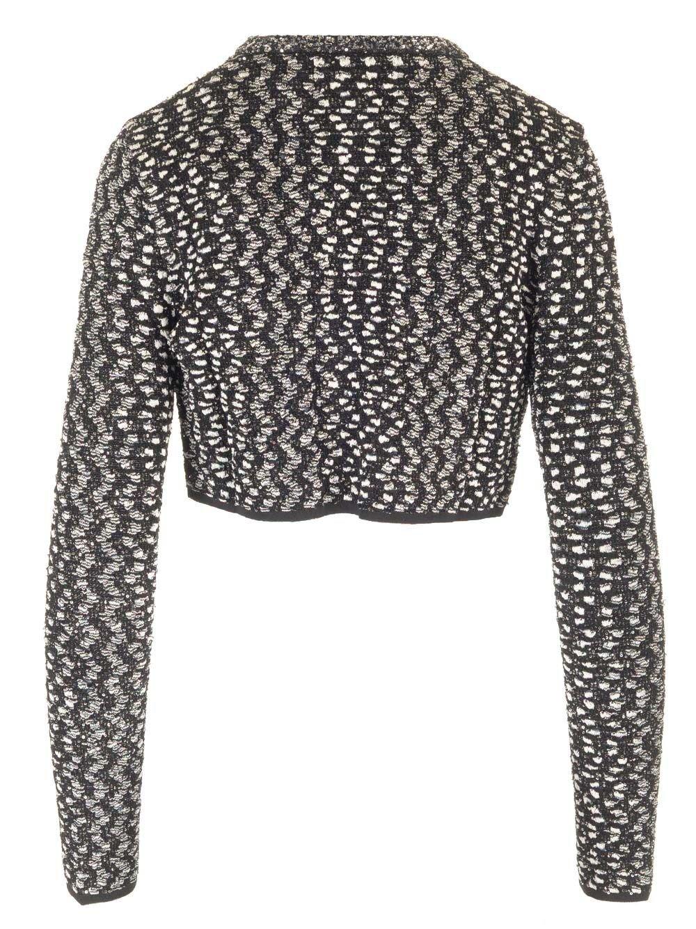 Shop Missoni Sequin-embellished Cropped Cardigan In Kg Black