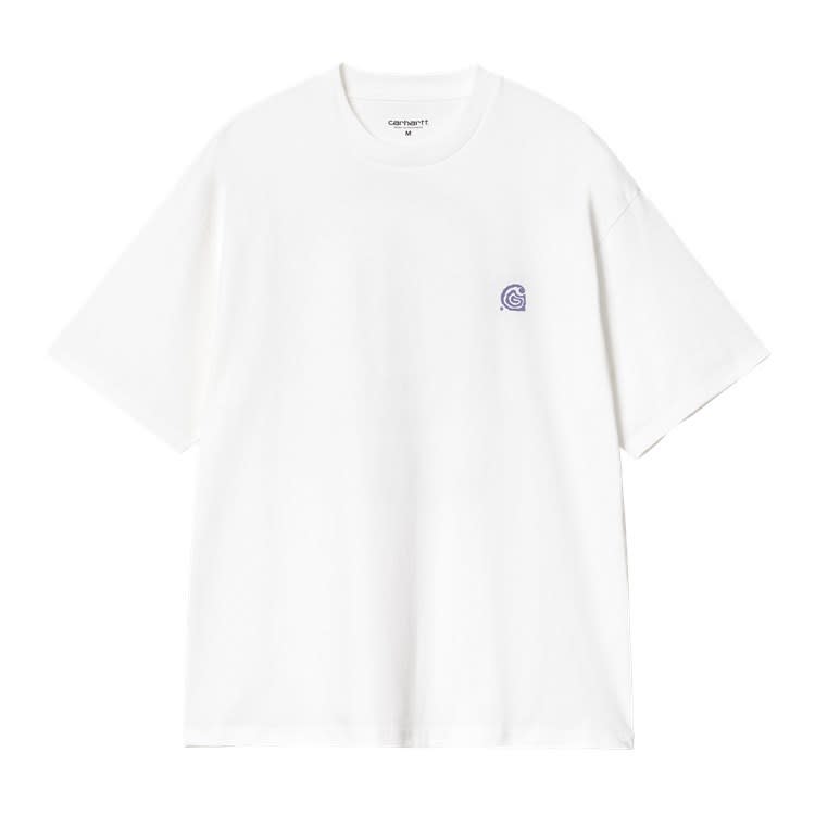 Carhartt Mens White Helix Crewneck Cotton-jersey T-shirt