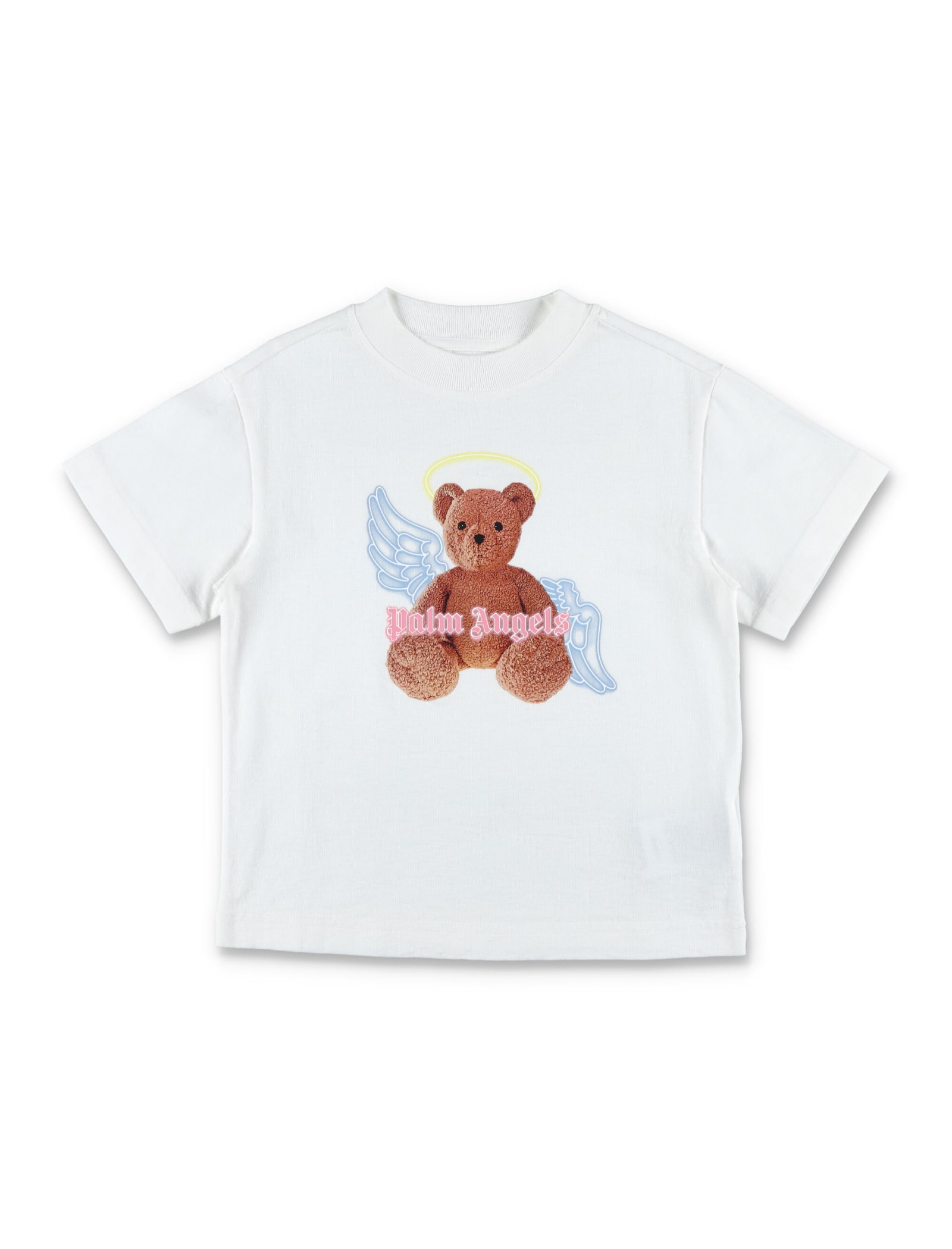 Shop Palm Angels Pa Bear Angel T-shirt In White