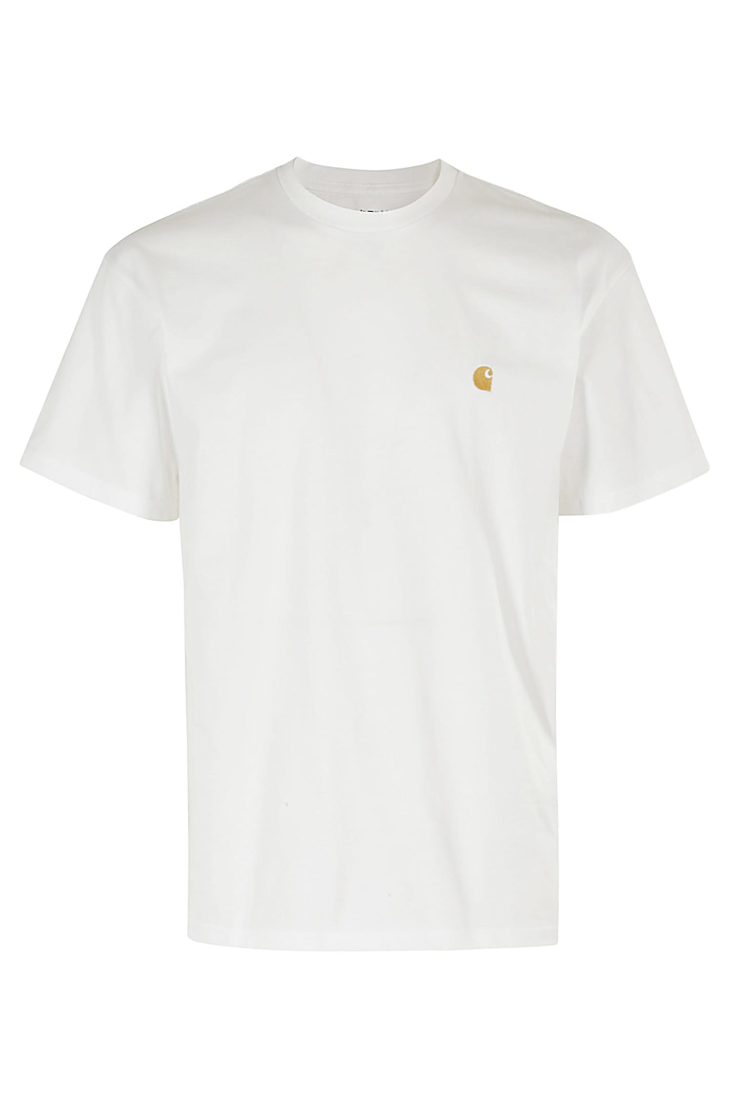 Carhartt Logo-embroidered Crew-neck T-shirt In White