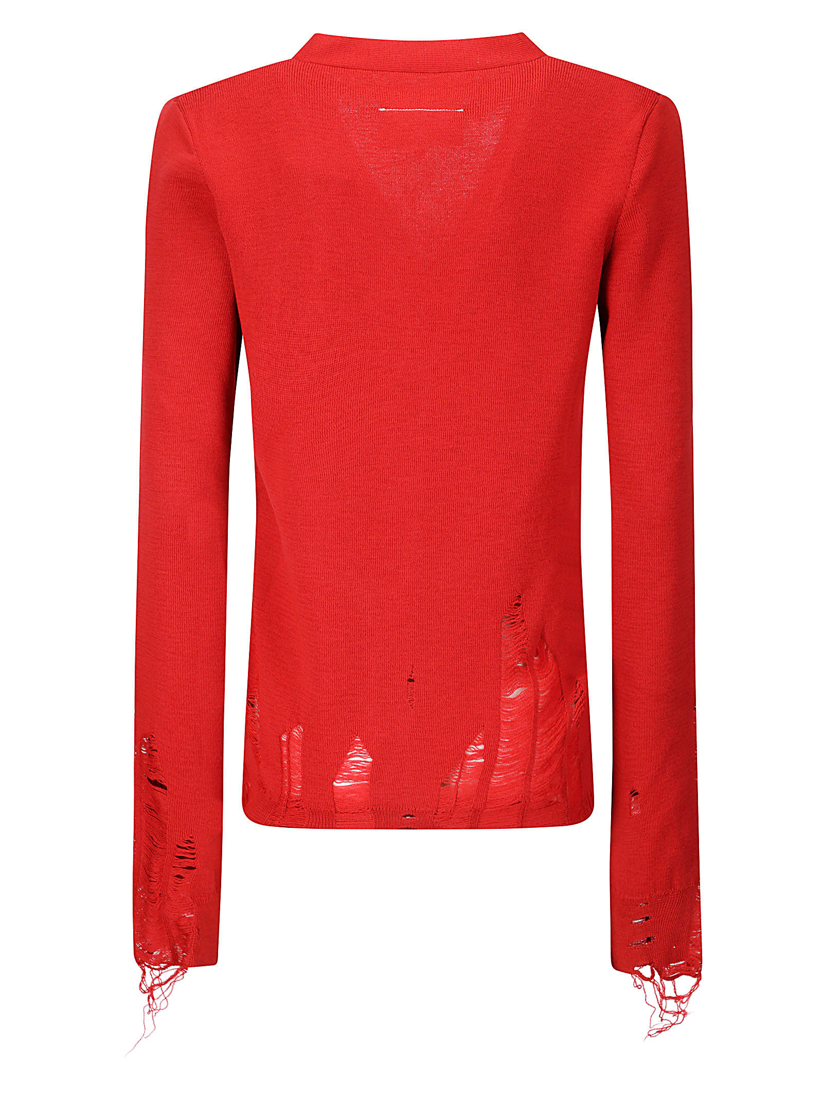 Shop Mm6 Maison Margiela Cardigan In Red