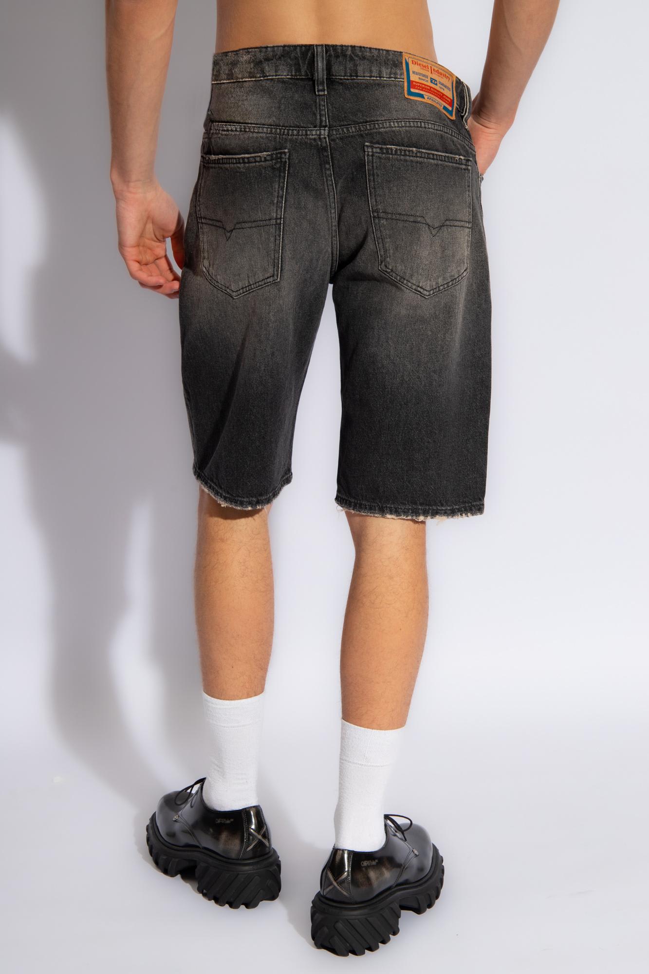 Shop Diesel Slim-short Denim Shorts