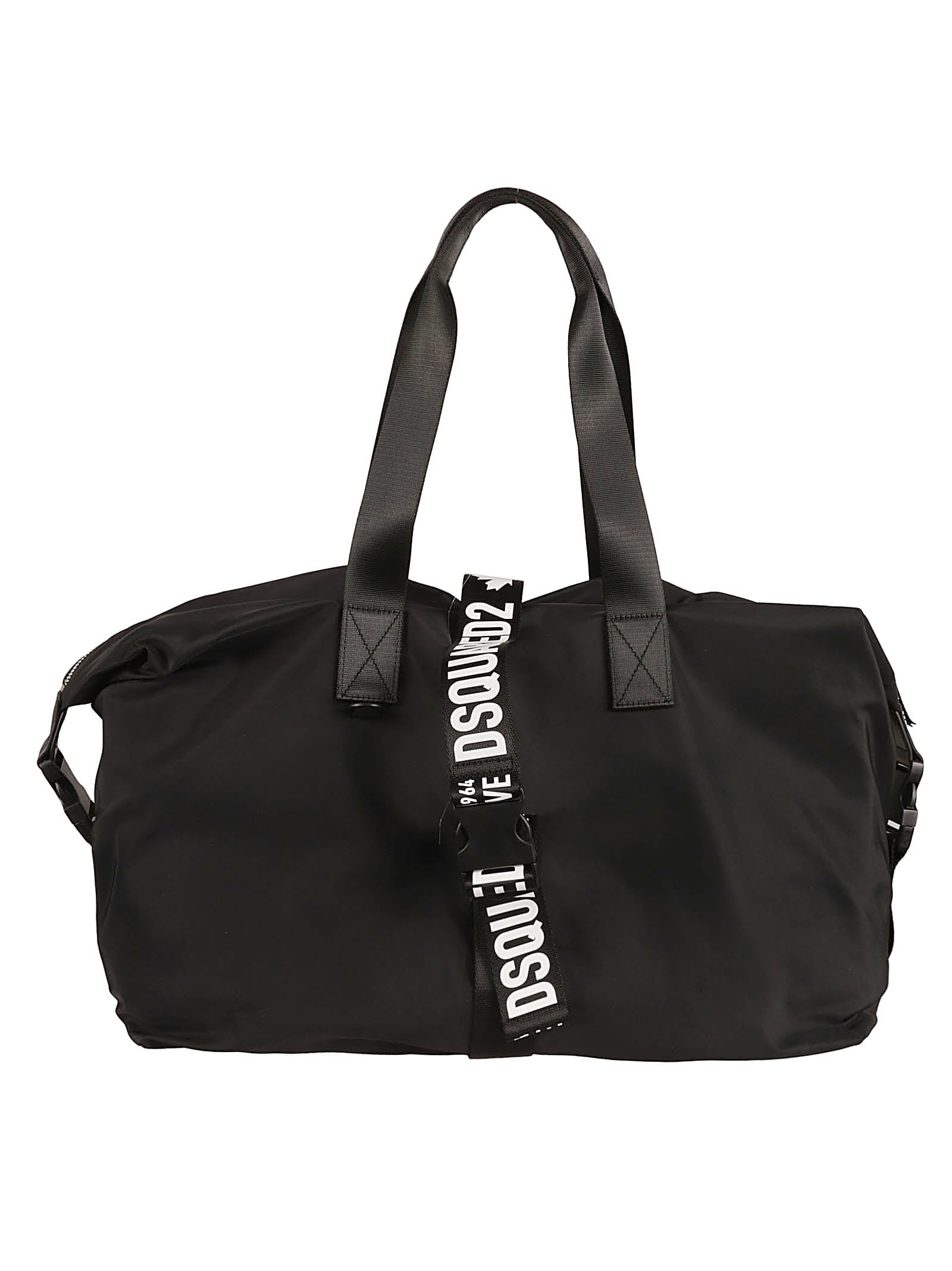 Shop Dsquared2 Made With Love Duffle Bag In Black
