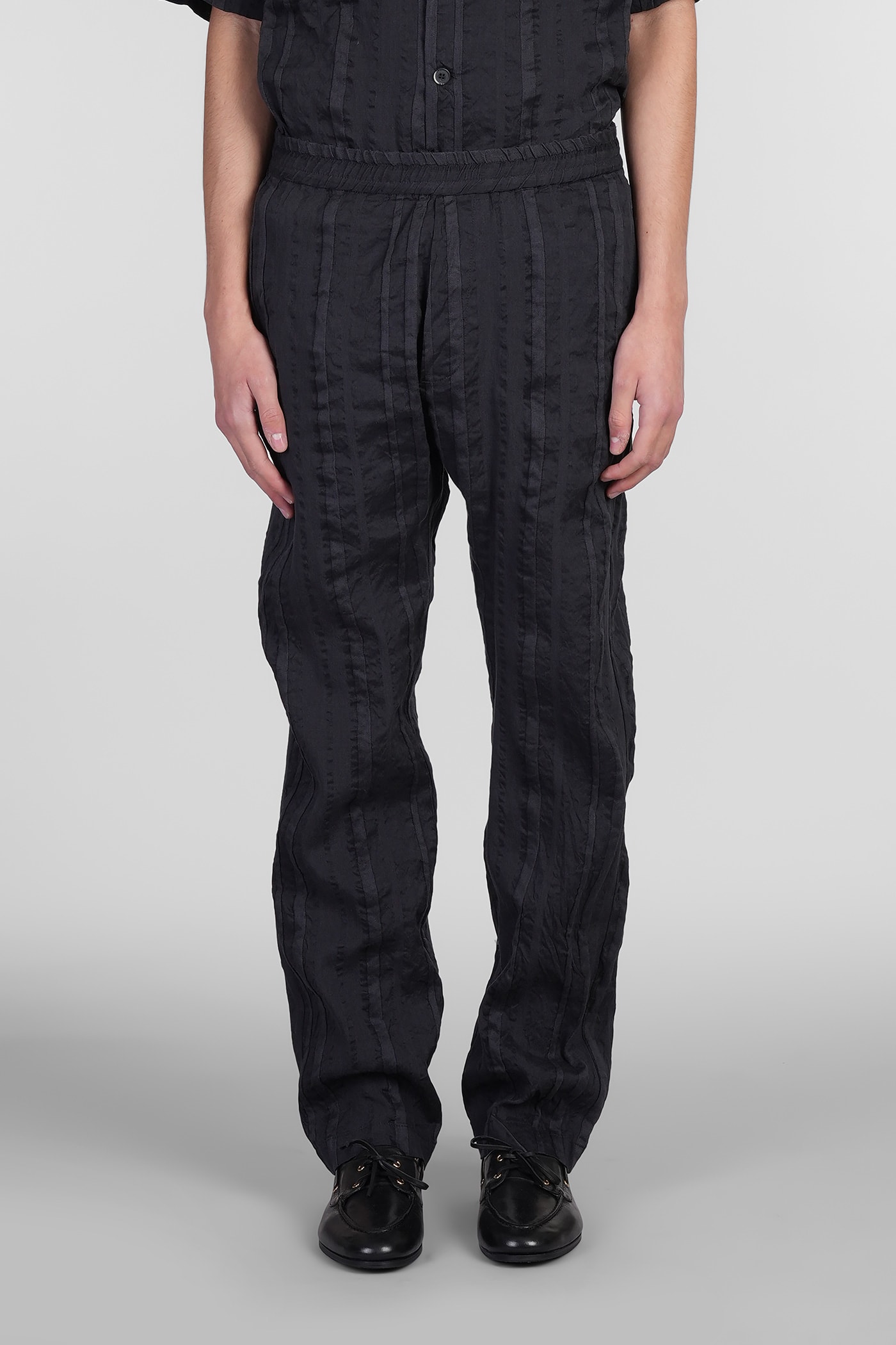 Bativoga Pants In Black Linen