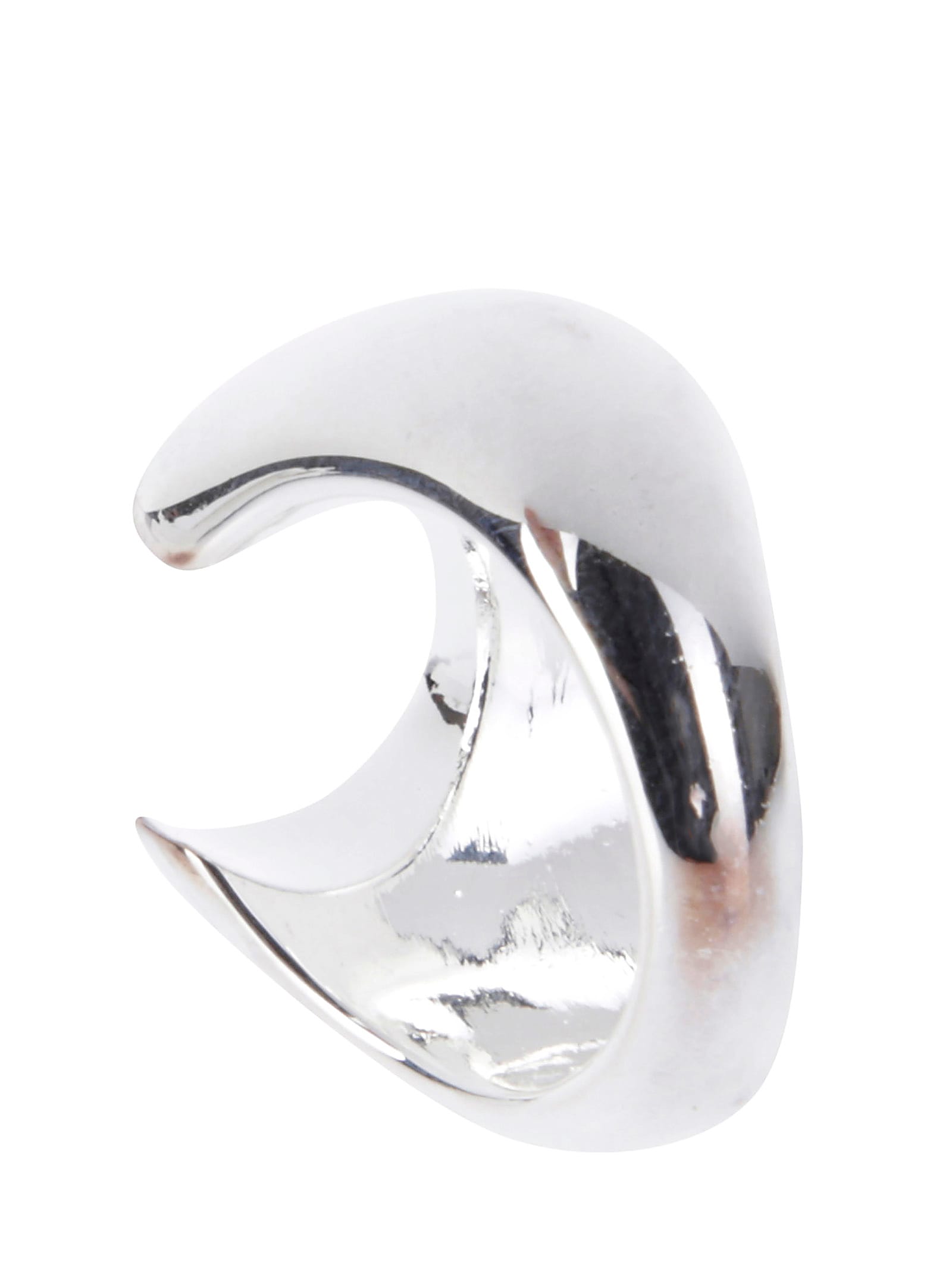 Shop Marine Serre Silver Platted Ring In Shiny Silver