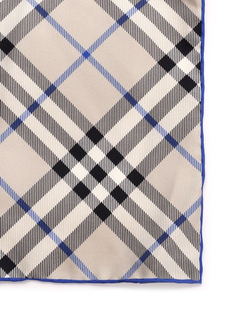 Shop Burberry Check Silk Scarf In Beige