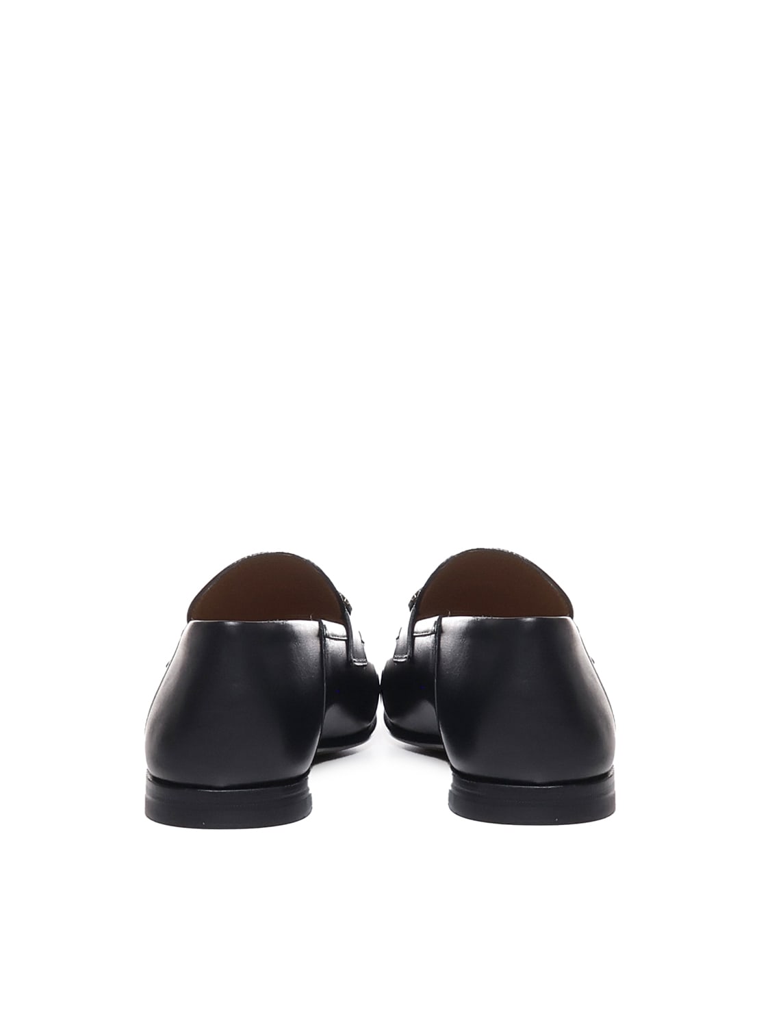 Shop Ferragamo Gancini Loafers In Calfskin In Nero