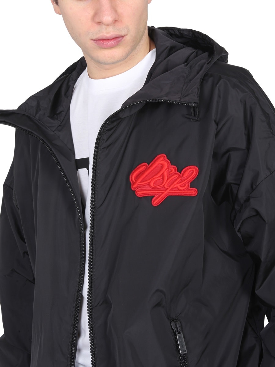 Dsquared2 Dsquared Men Jacket With Logo Patch In Black