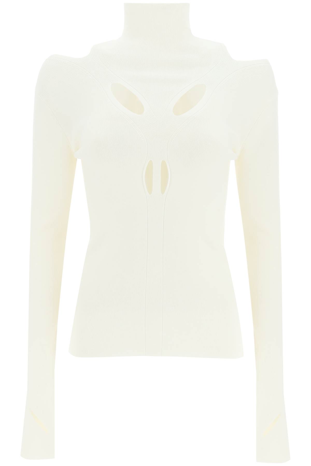 Shop Dion Lee Cut-out Skivvy In Ivory (white)