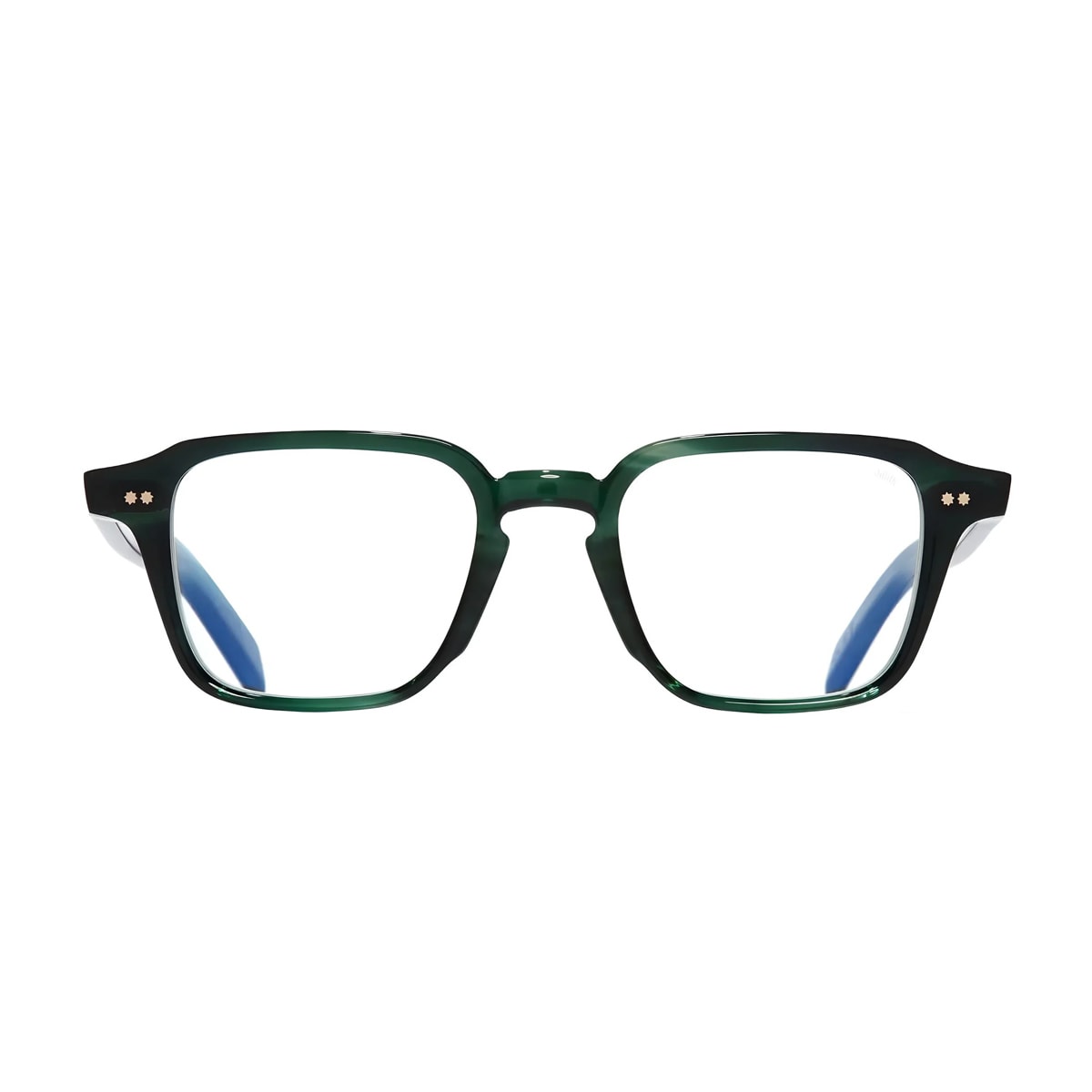 Gr07 03 Striped Dark Green Glasses