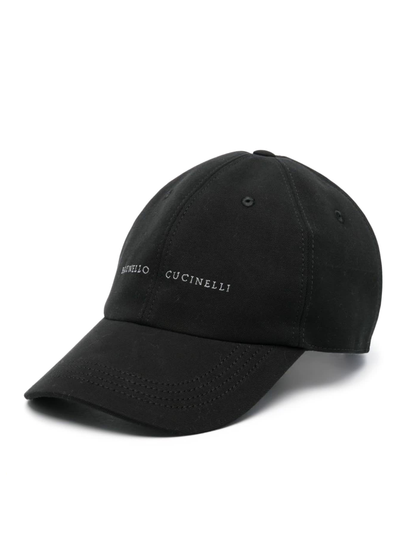 Shop Brunello Cucinelli Cap In Black Light Grey