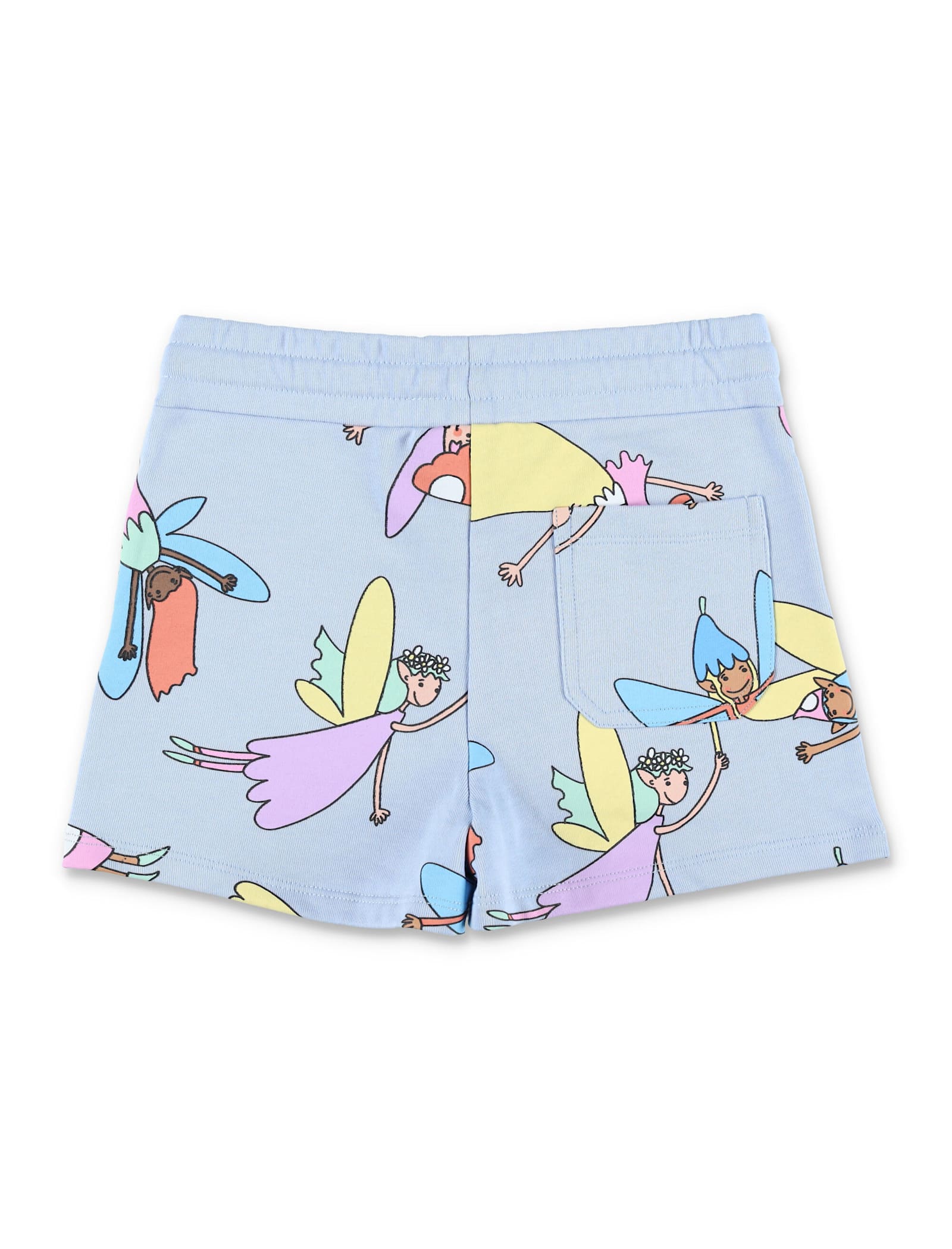 Shop Stella Mccartney Kid - Fairies Print Shorts In Light Blue