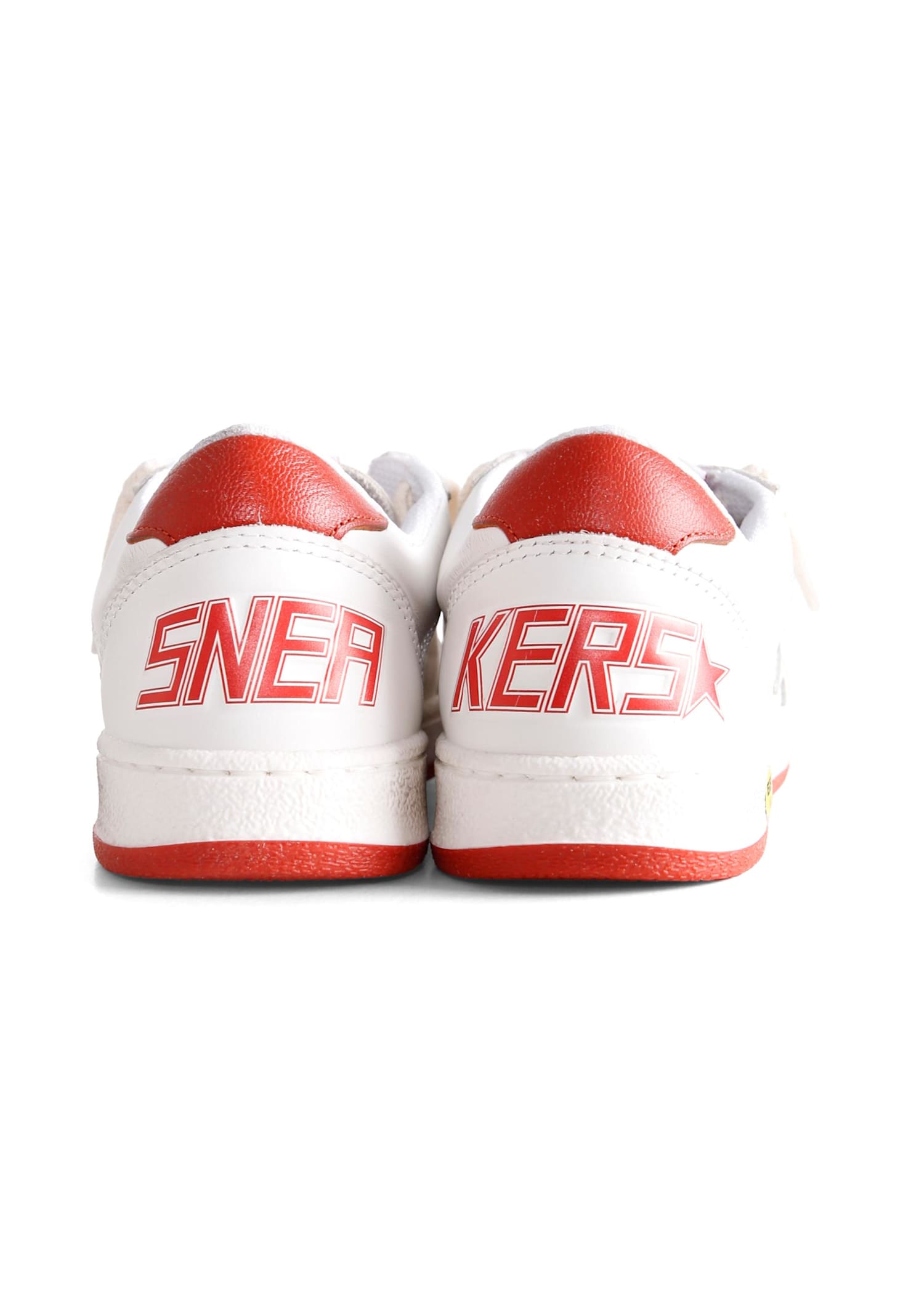 Golden Goose White Sneakers For Kids With Star In White