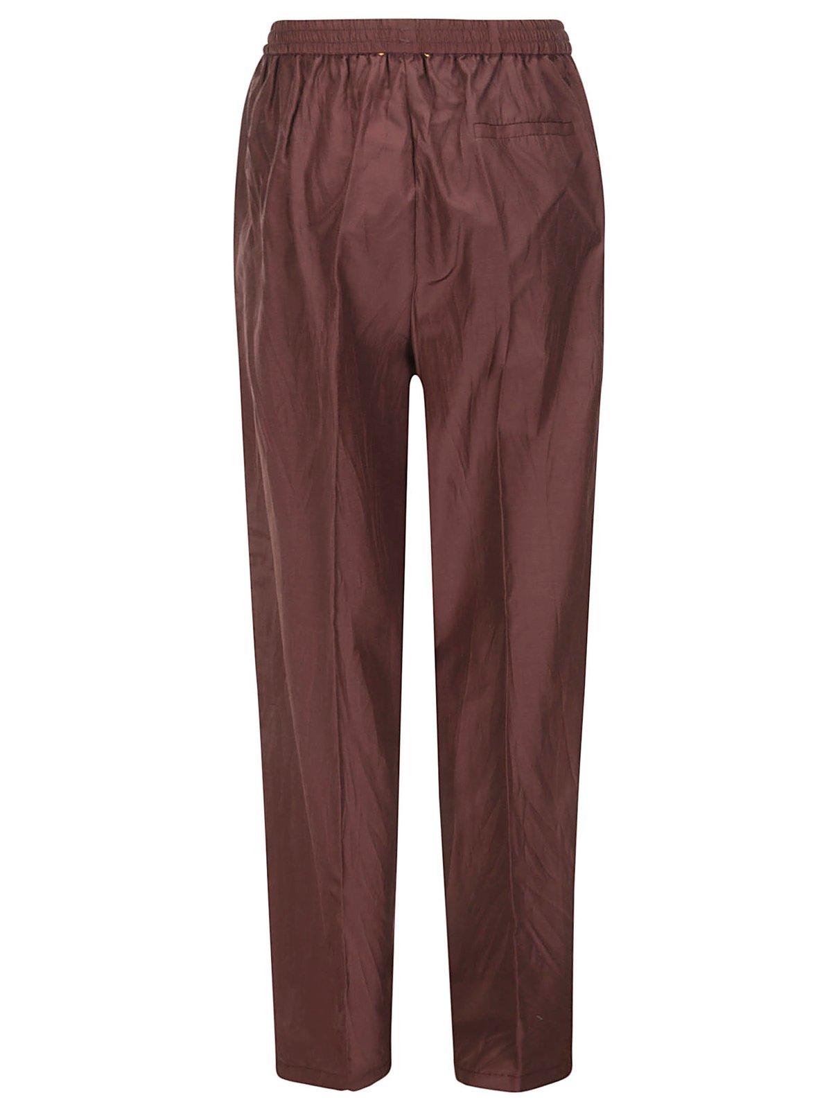 Shop Forte Forte Wide-leg Chic Pants In Cacao