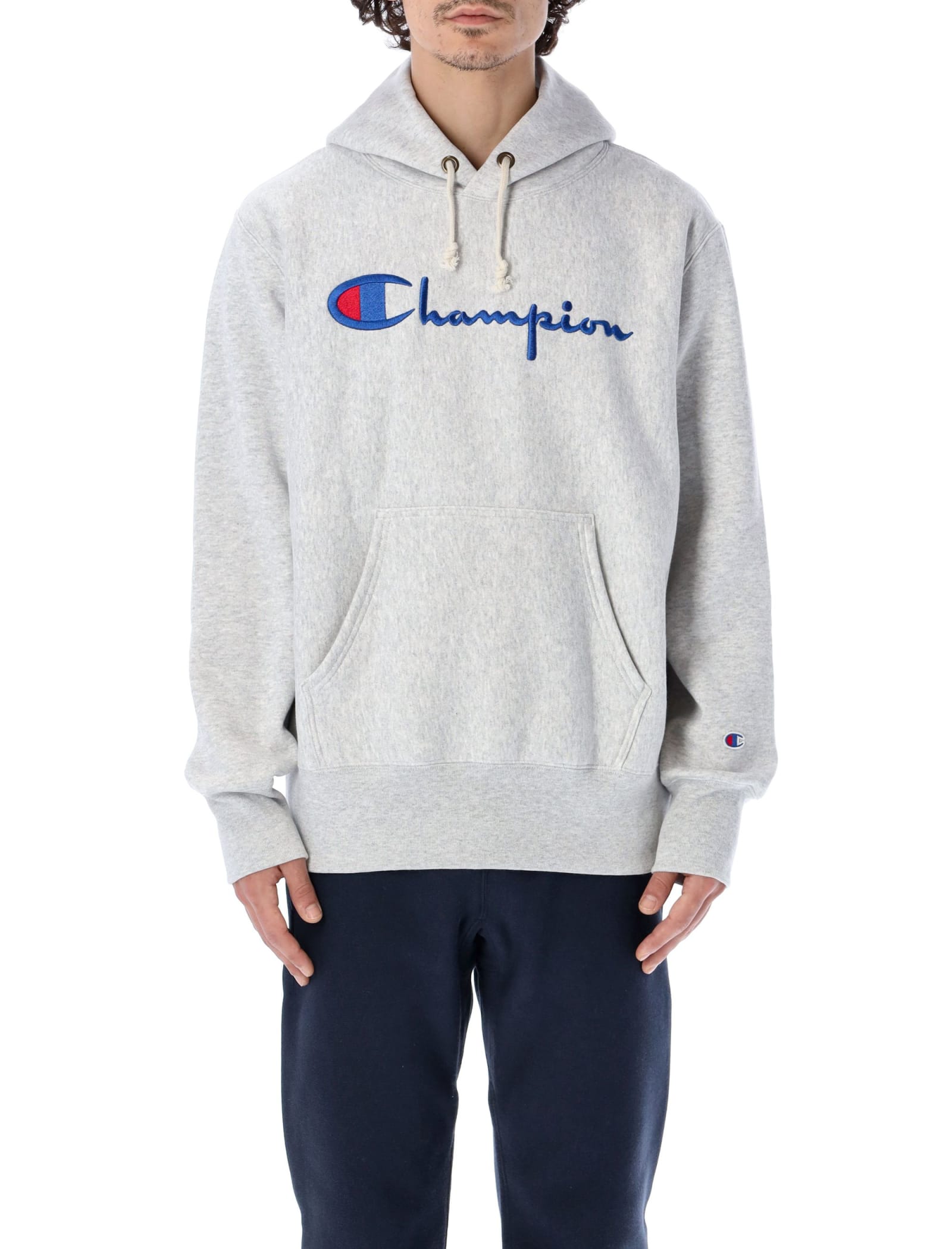 Champion Reverse Wave Embroidered Logo Hoodie