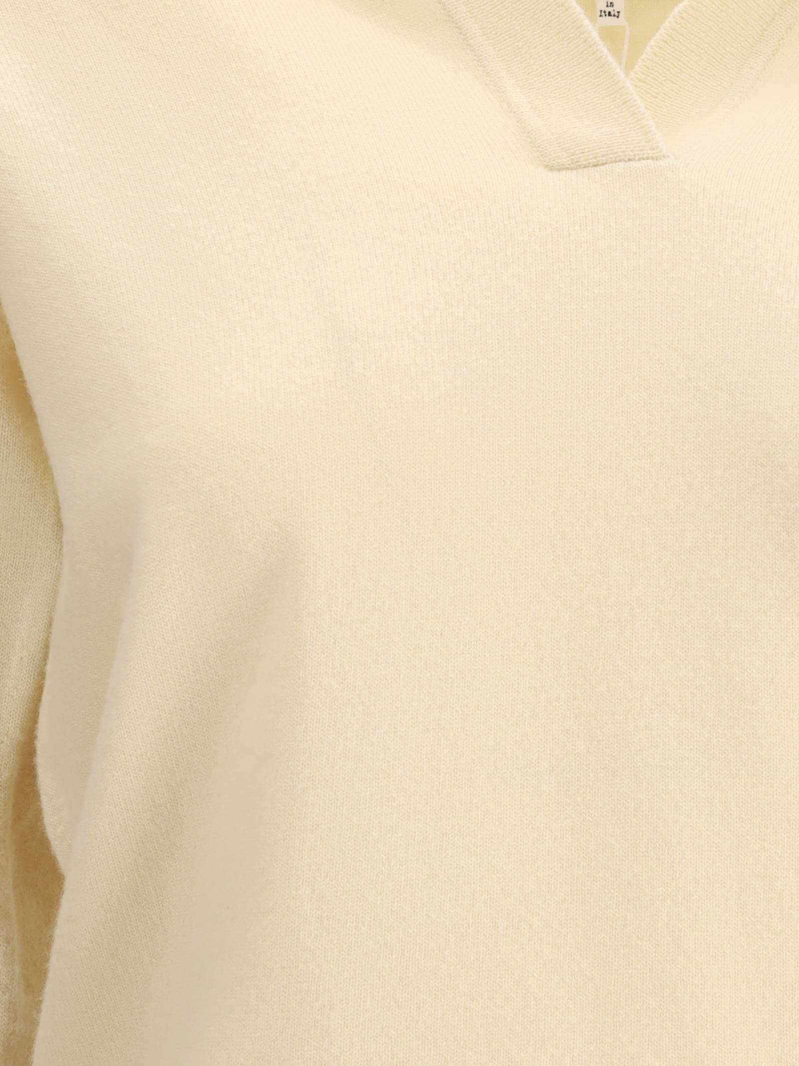 Maison Margiela Polo Knit Top In Neutral