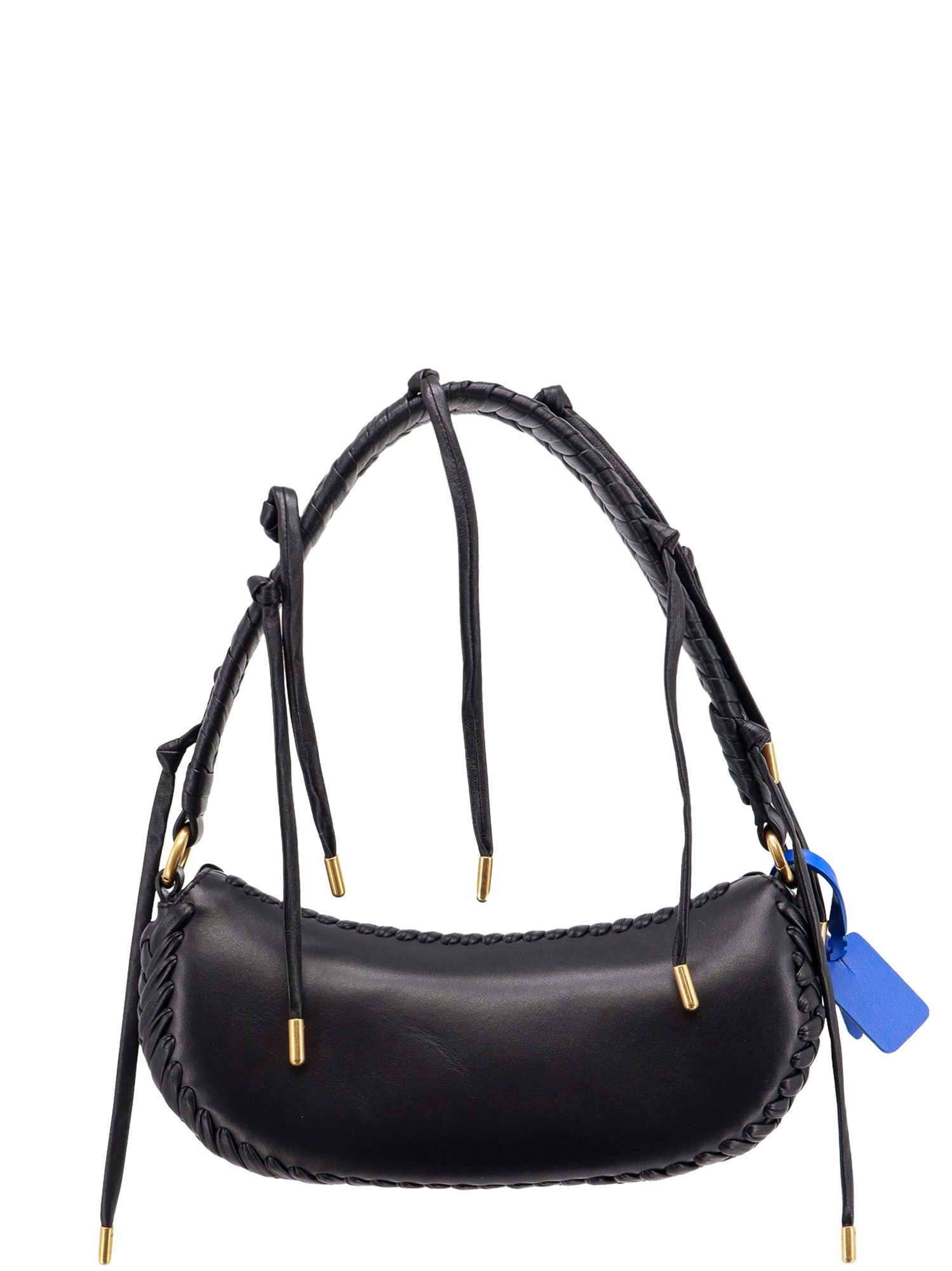 Shop Off-white Edge Weaving Shoulder Bag In Black