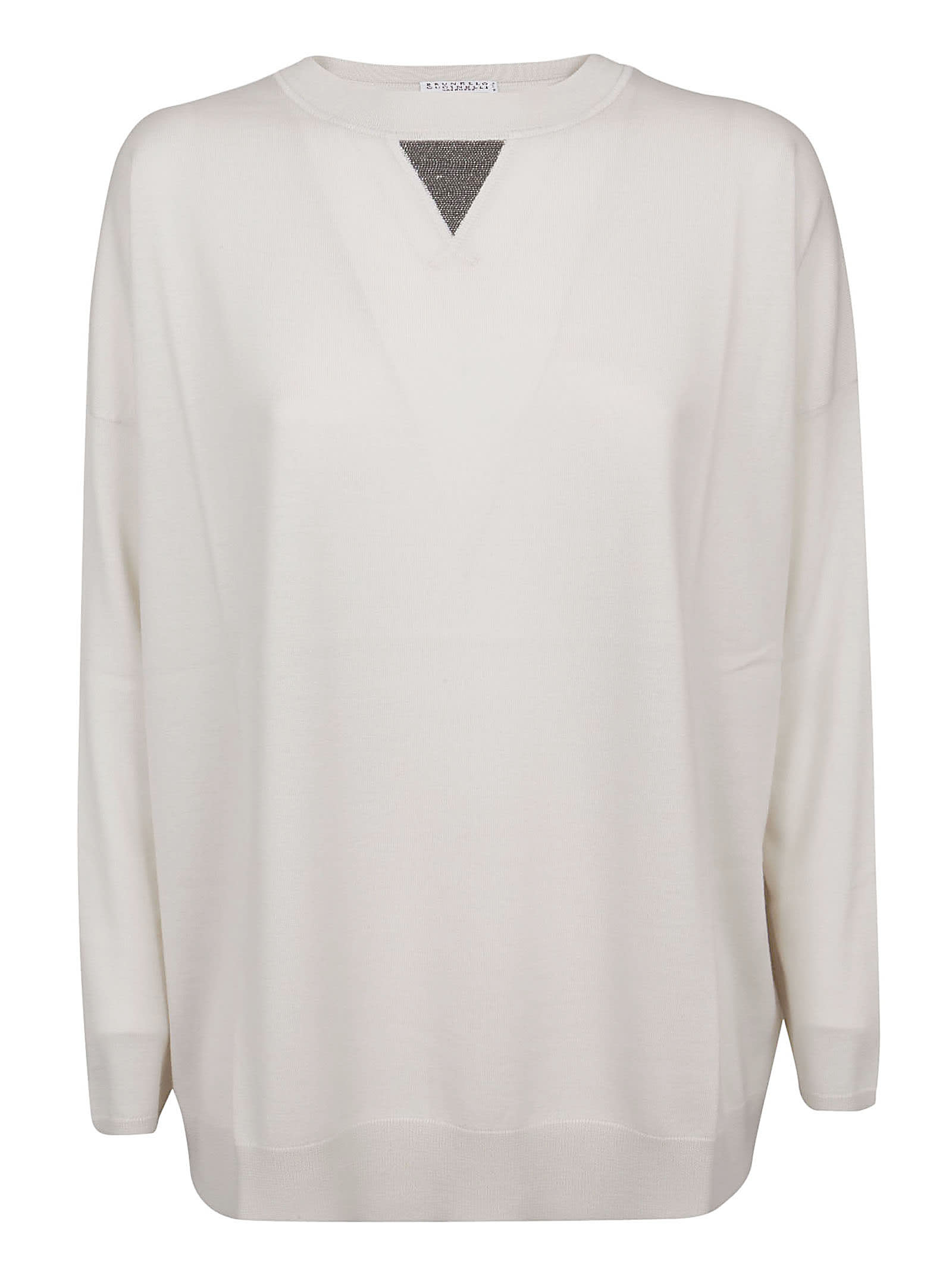 Brunello Cucinelli Crewneck Sweatshirt In Pale Grey