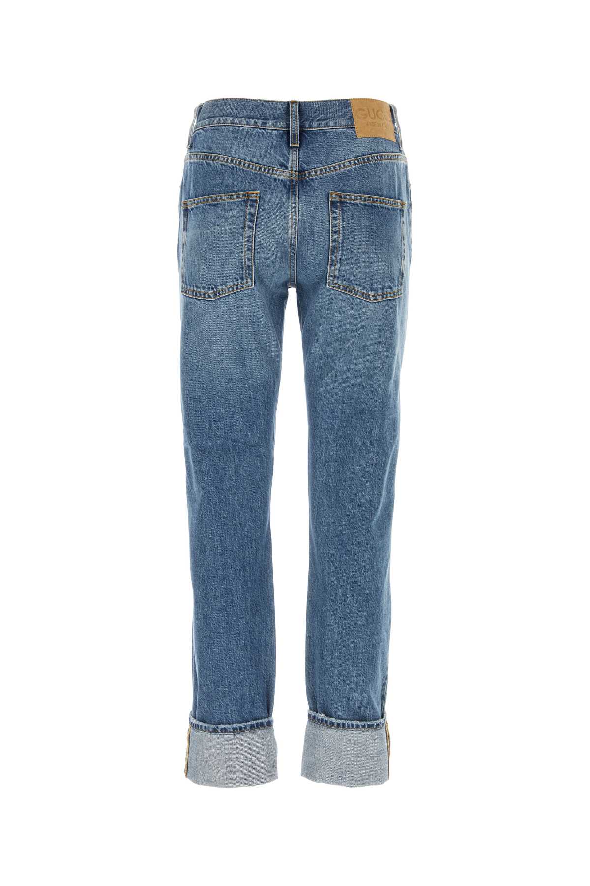 Shop Gucci Denim Jeans In Bluemix