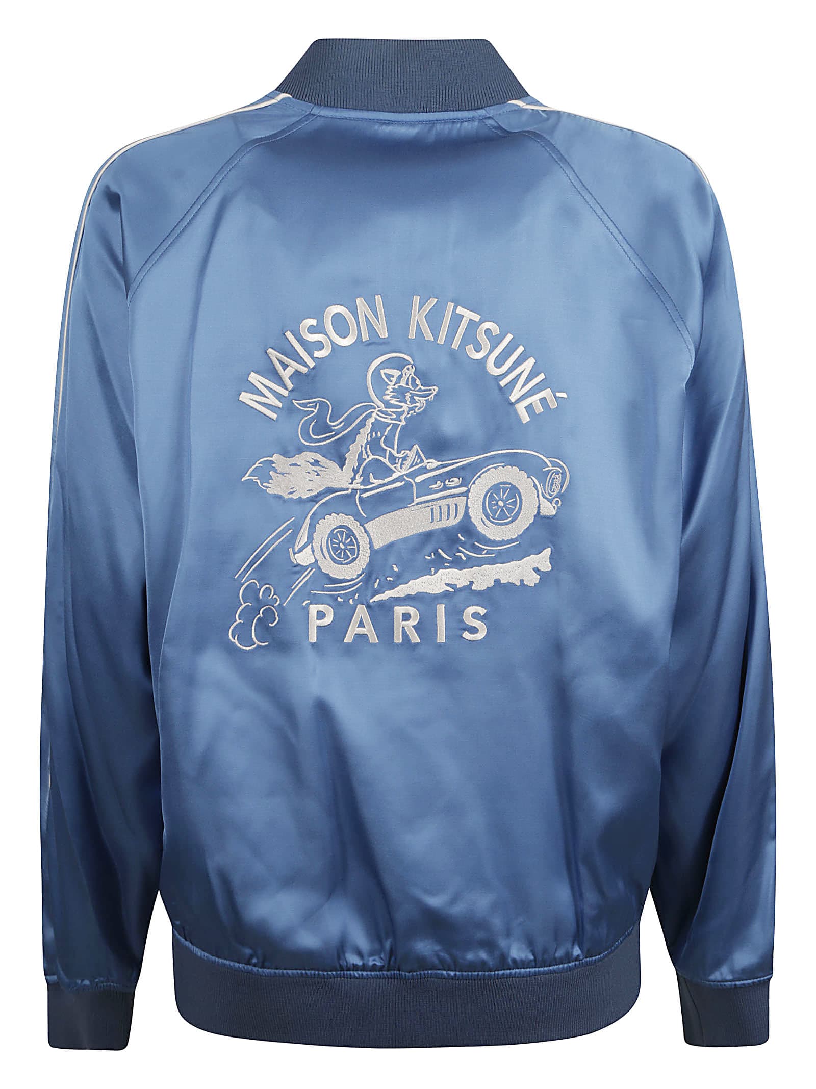 Shop Maison Kitsuné Teddy Jacket In Hampton Blue