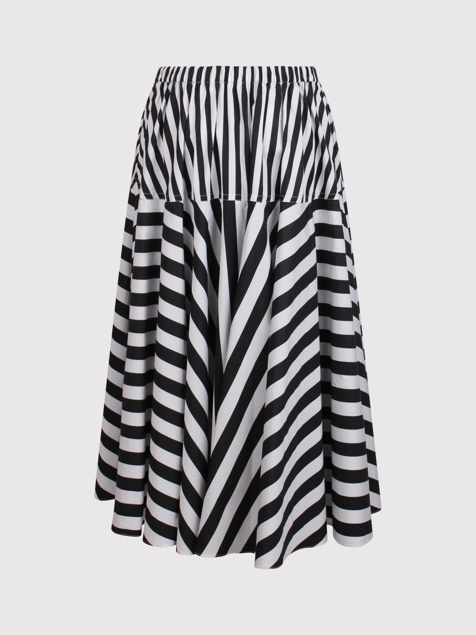 Shop Patou Striped Maxi Skirt