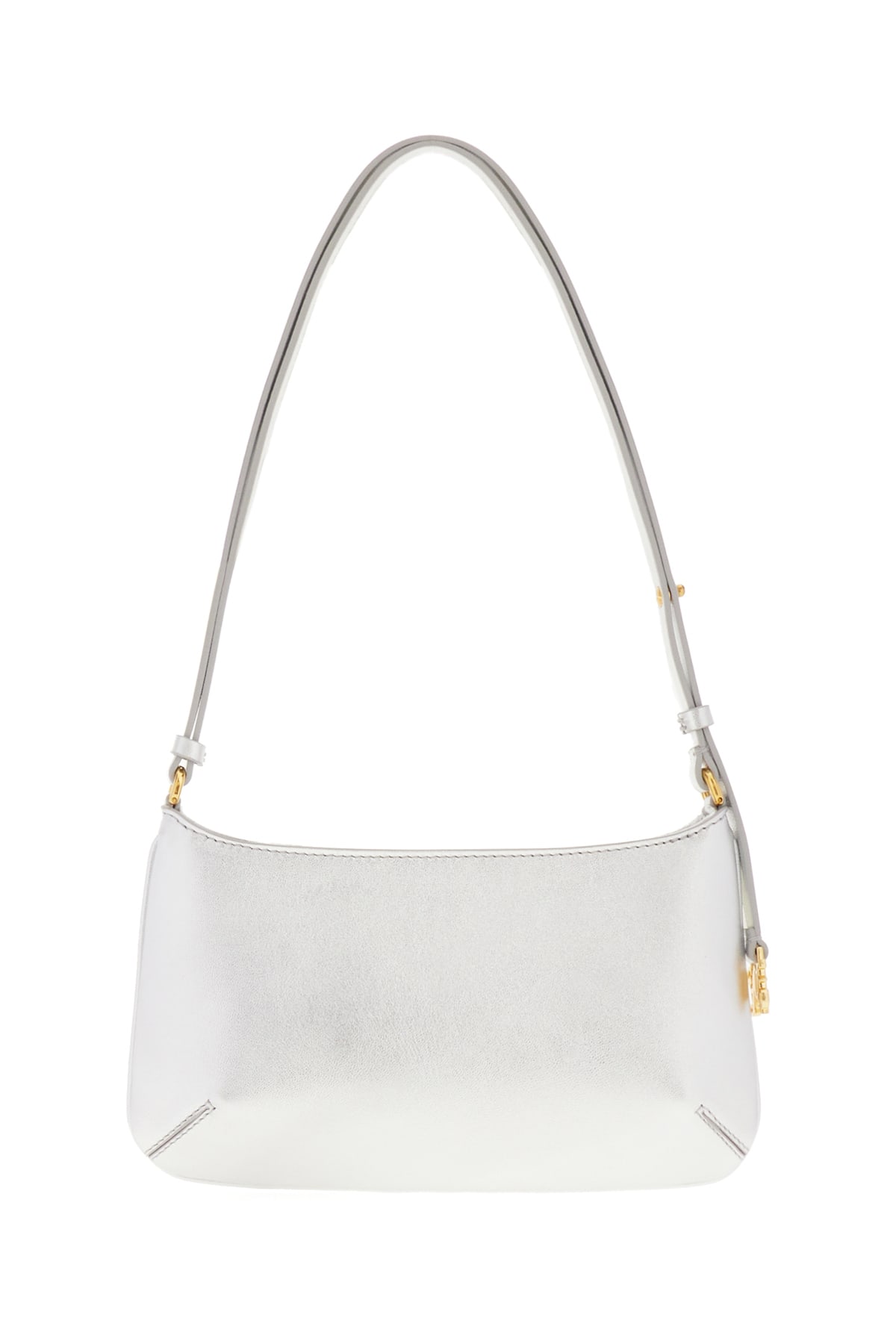 Shop Palm Angels Silver Leather Giorgina Shoulder Bag In 7276