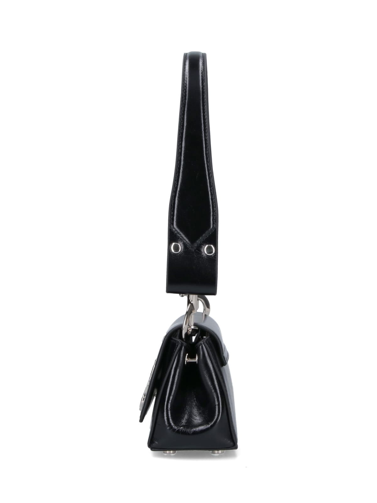 Vivienne Westwood Rectangular Black Handbag With Silver Emblem In Black