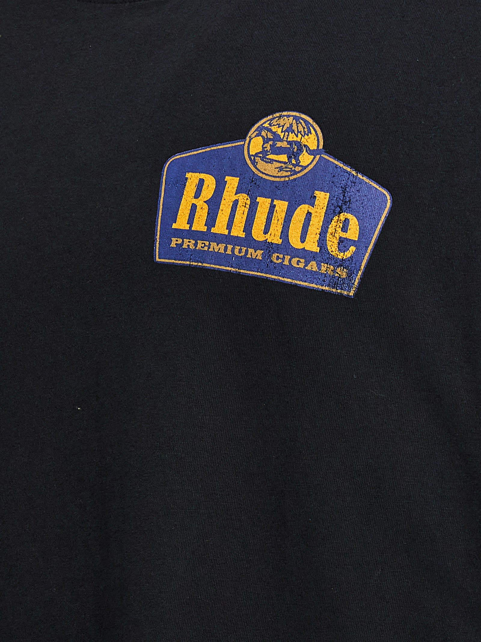 Shop Rhude Grand Cru T-shirt In Nero Lavato