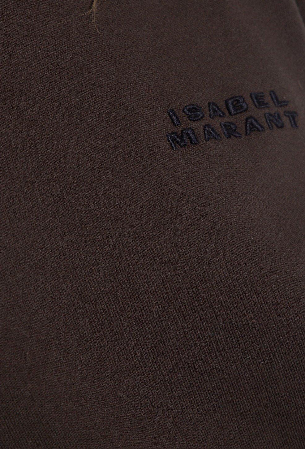 Shop Isabel Marant Logo Embroidered Crewneck Sweatshirt In Black