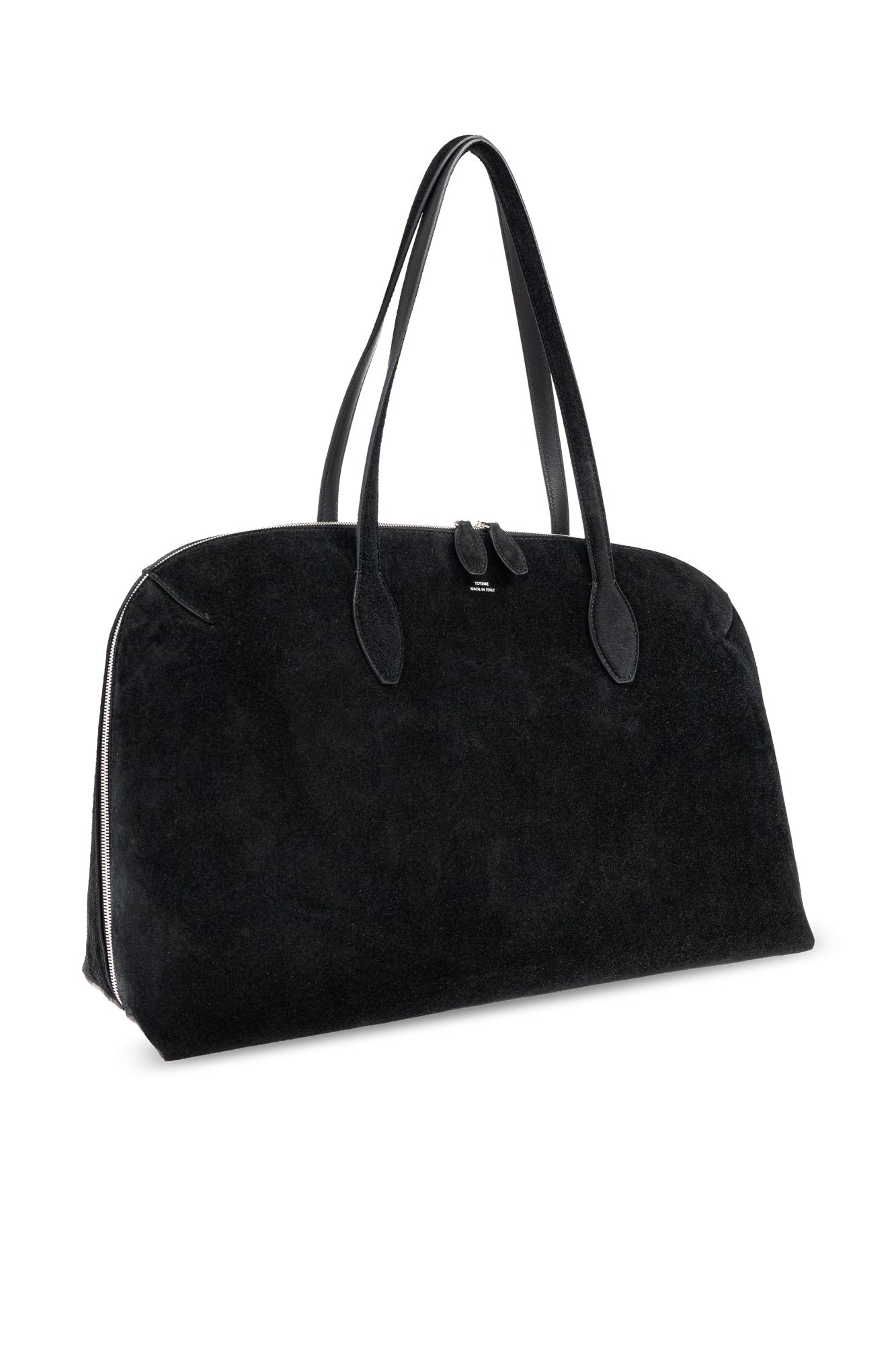 Totême Day Suede Tote Bag In Black