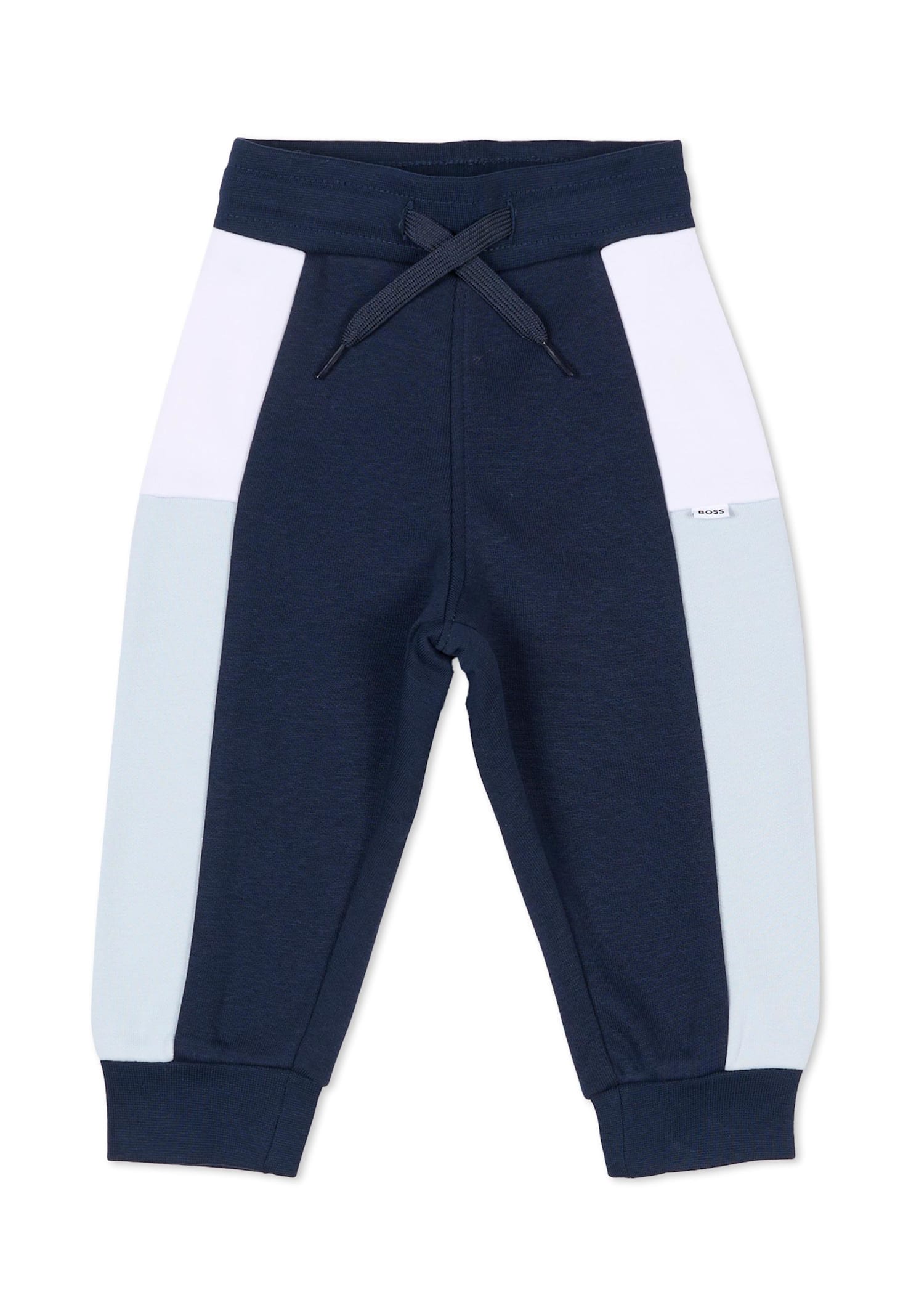 Hugo Boss Blue Trousers For Baby Boy In Blue