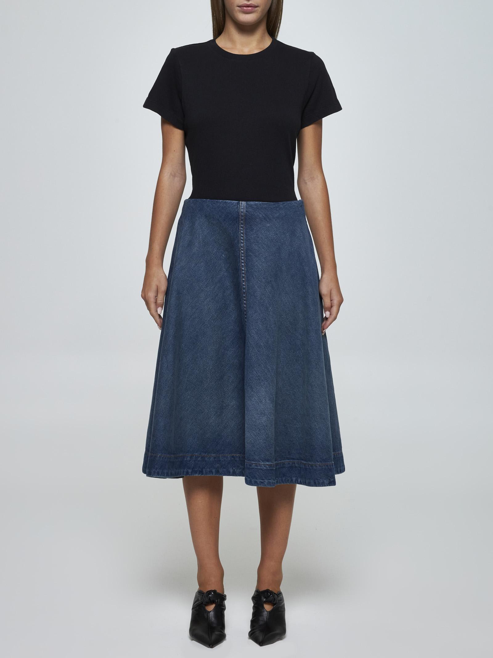 KHAITE RENTA DENIM SKIRT 