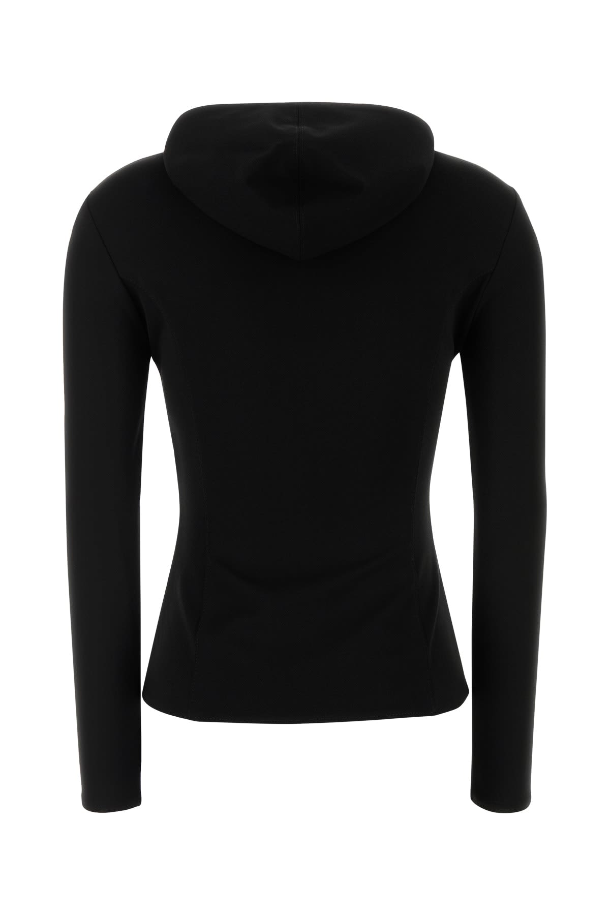 Magda Butrym Hooded Zip-up Top In Black
