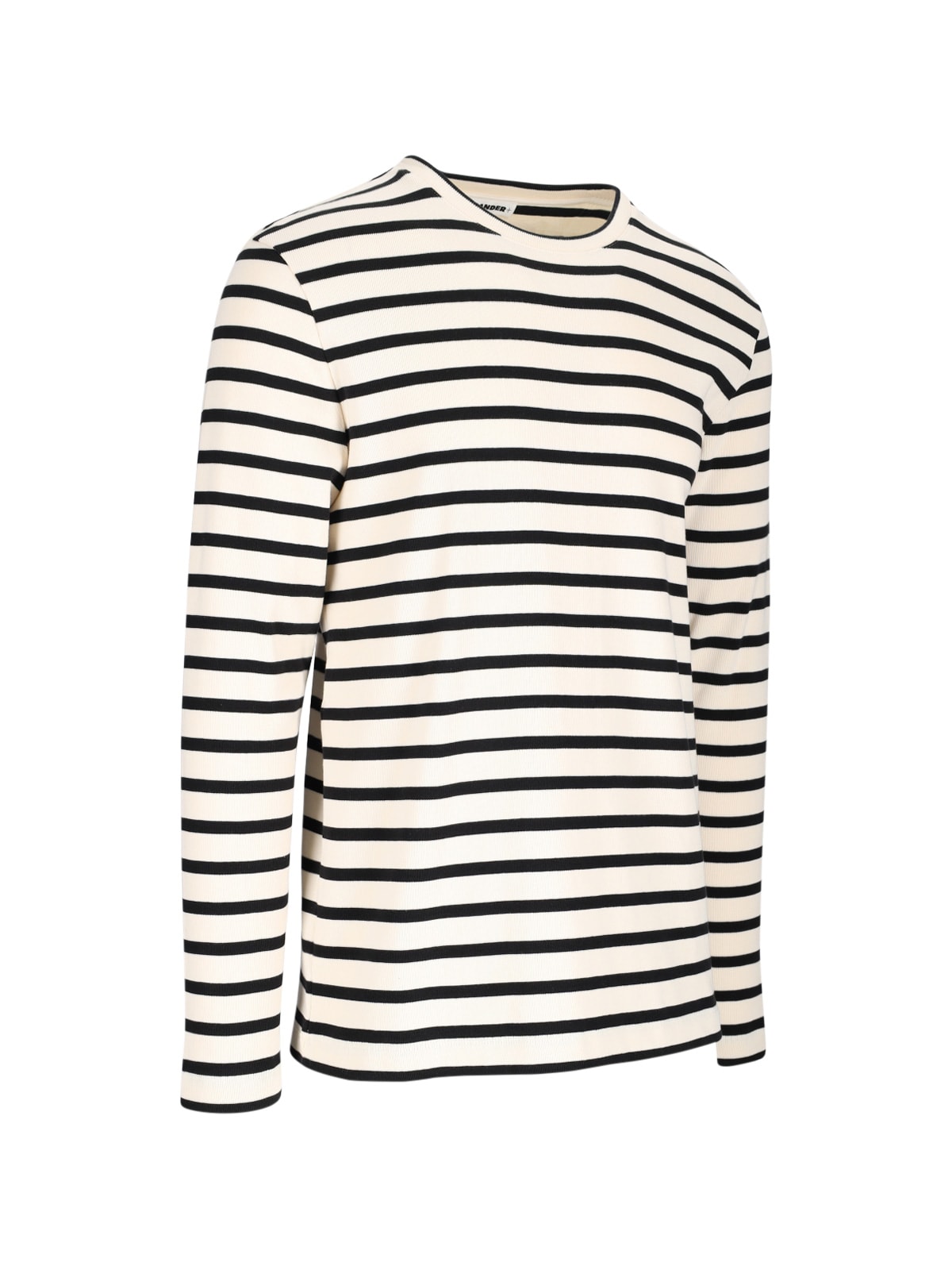 Jil Sander Horizontal Stripe-print Sweatshirt In Gray